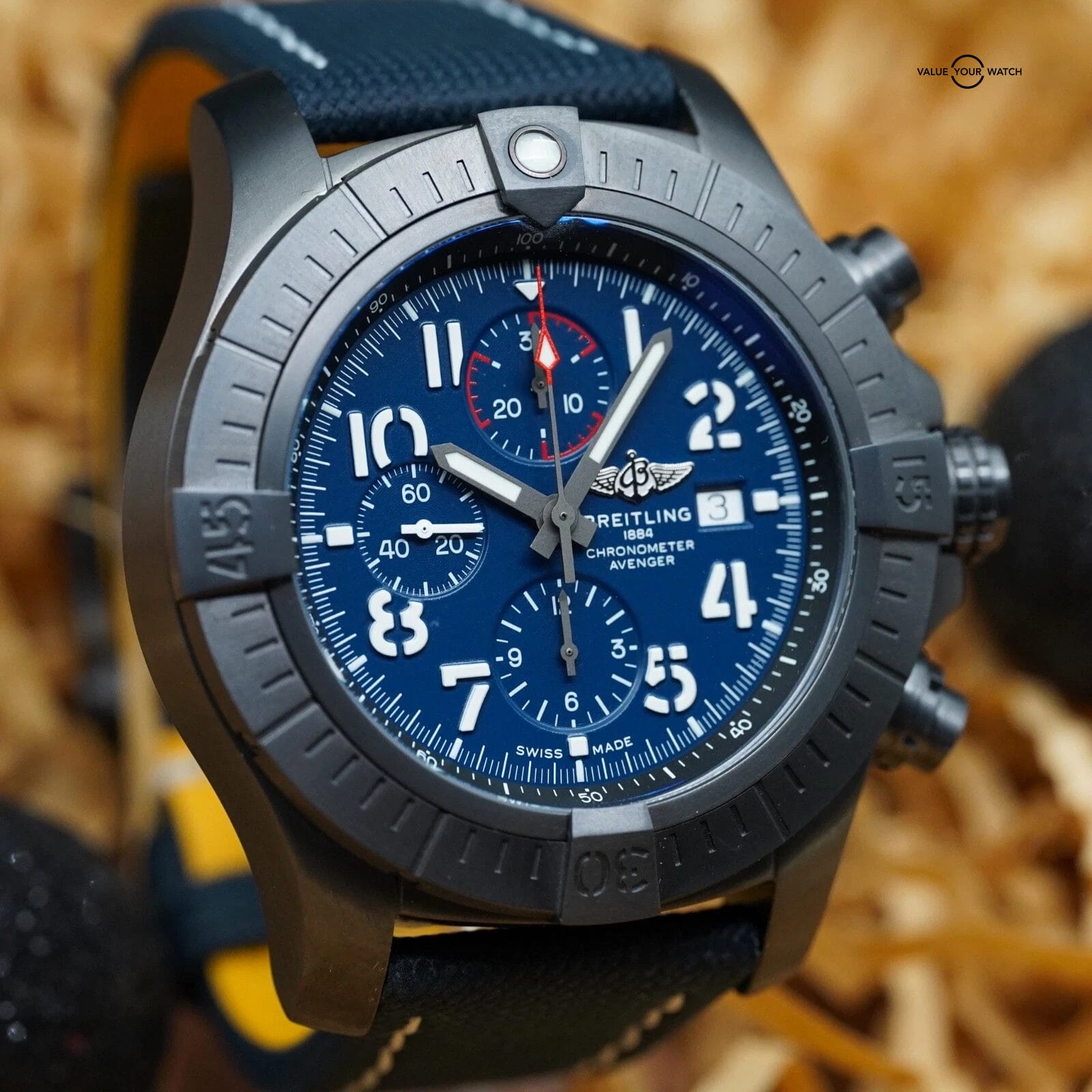 Breitling Super Avenger Chrono - Night Mission 48 - V13375 Complete, Warranty - Image 9