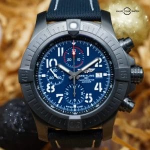 Breitling Super Avenger Chrono – Night Mission 48 – V13375 Complete, Warranty
