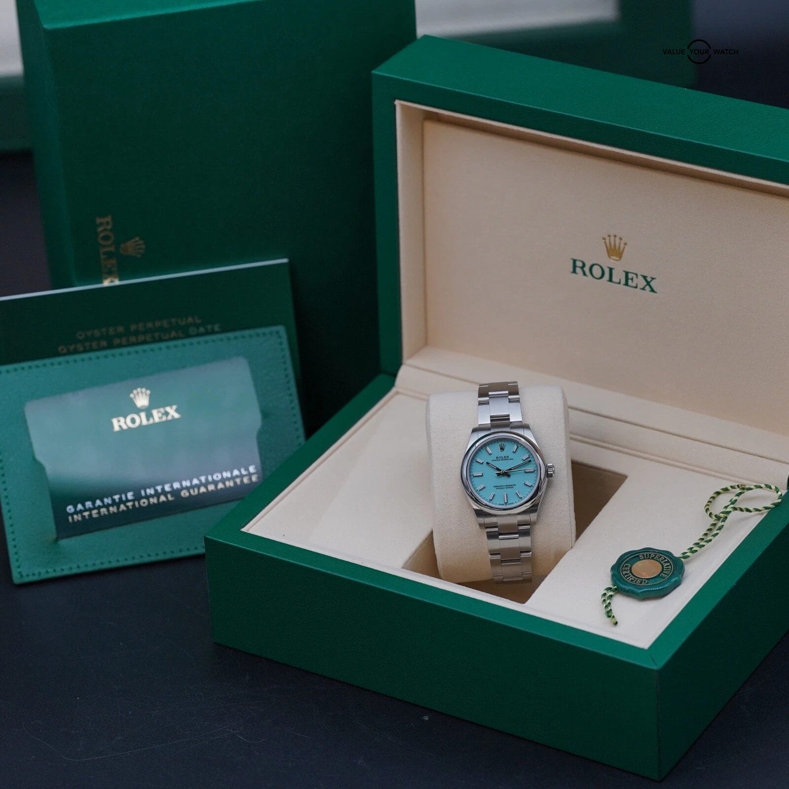 Rolex Oyster Perpetual 31 Turquoise Blue - 277200 Complete Set, Warranty - Image 3
