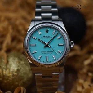 Rolex Oyster Perpetual 31 Turquoise Blue – 277200 Complete Set, Warranty