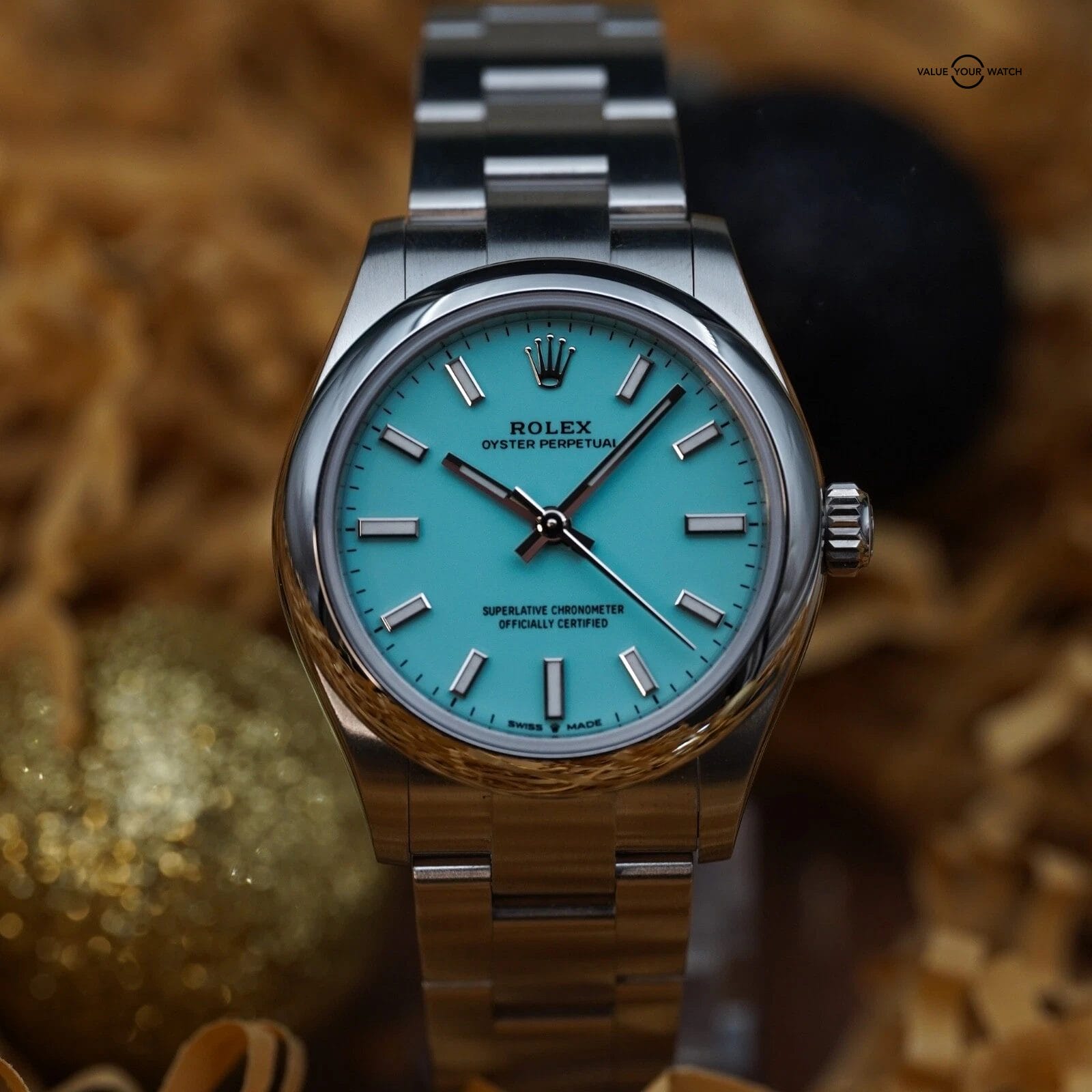 Rolex Oyster Perpetual 31 Turquoise Blue - 277200 Complete Set, Warranty