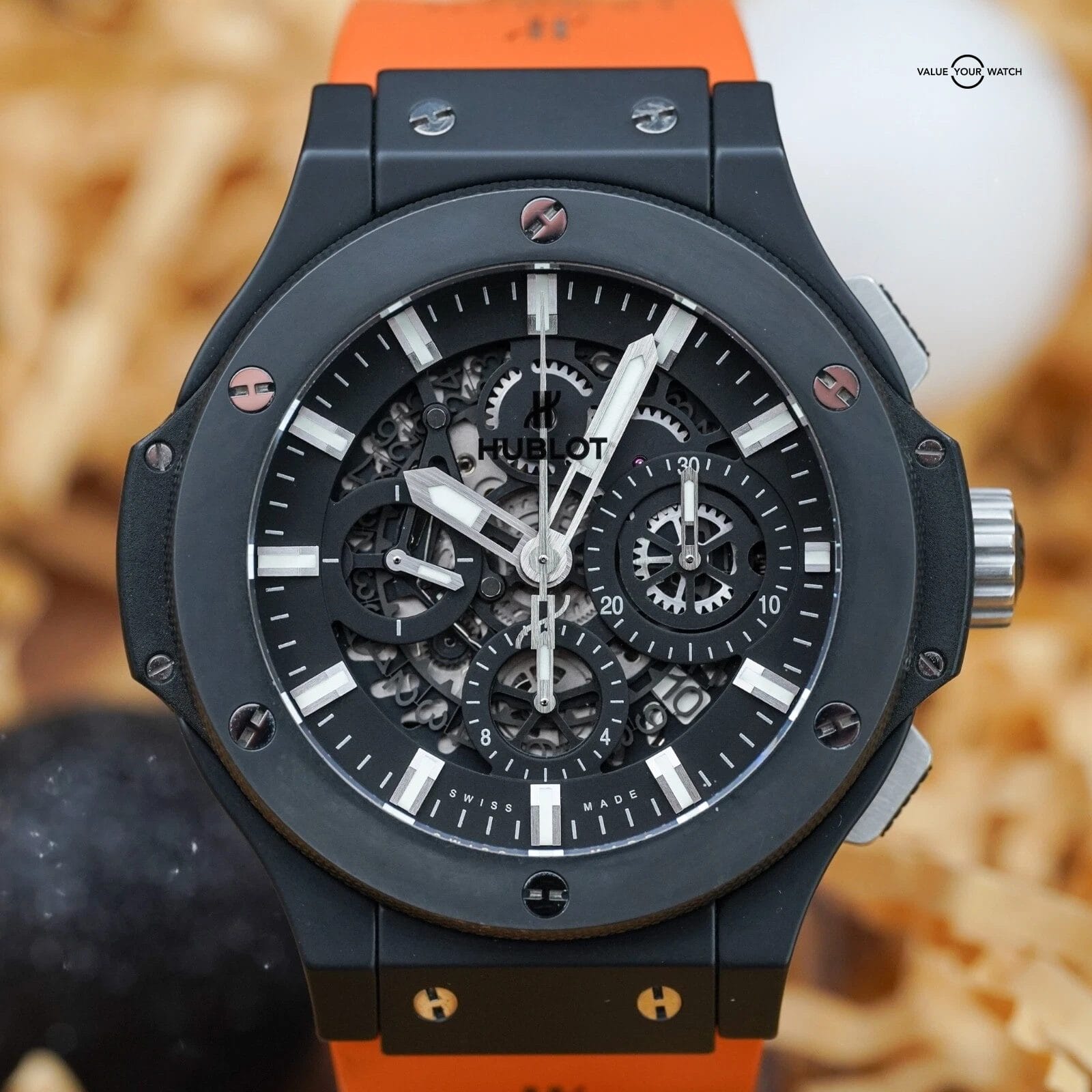 Hublot Big Bang Aero Bang 44 - Black Magic Ceramic - $20K MSRP Complete, Straps