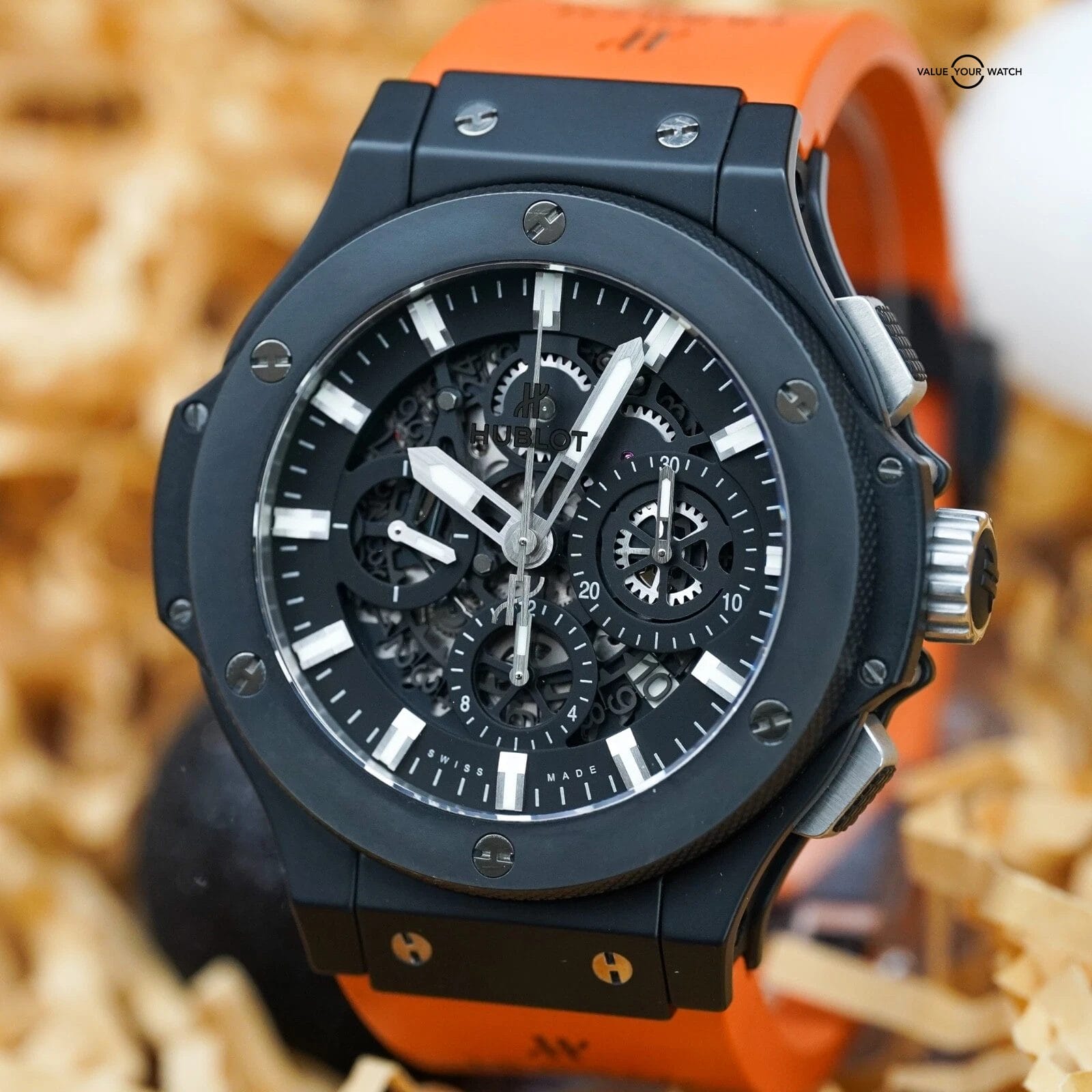 Hublot Big Bang Aero Bang 44 - Black Magic Ceramic - $20K MSRP Complete, Straps - Image 10