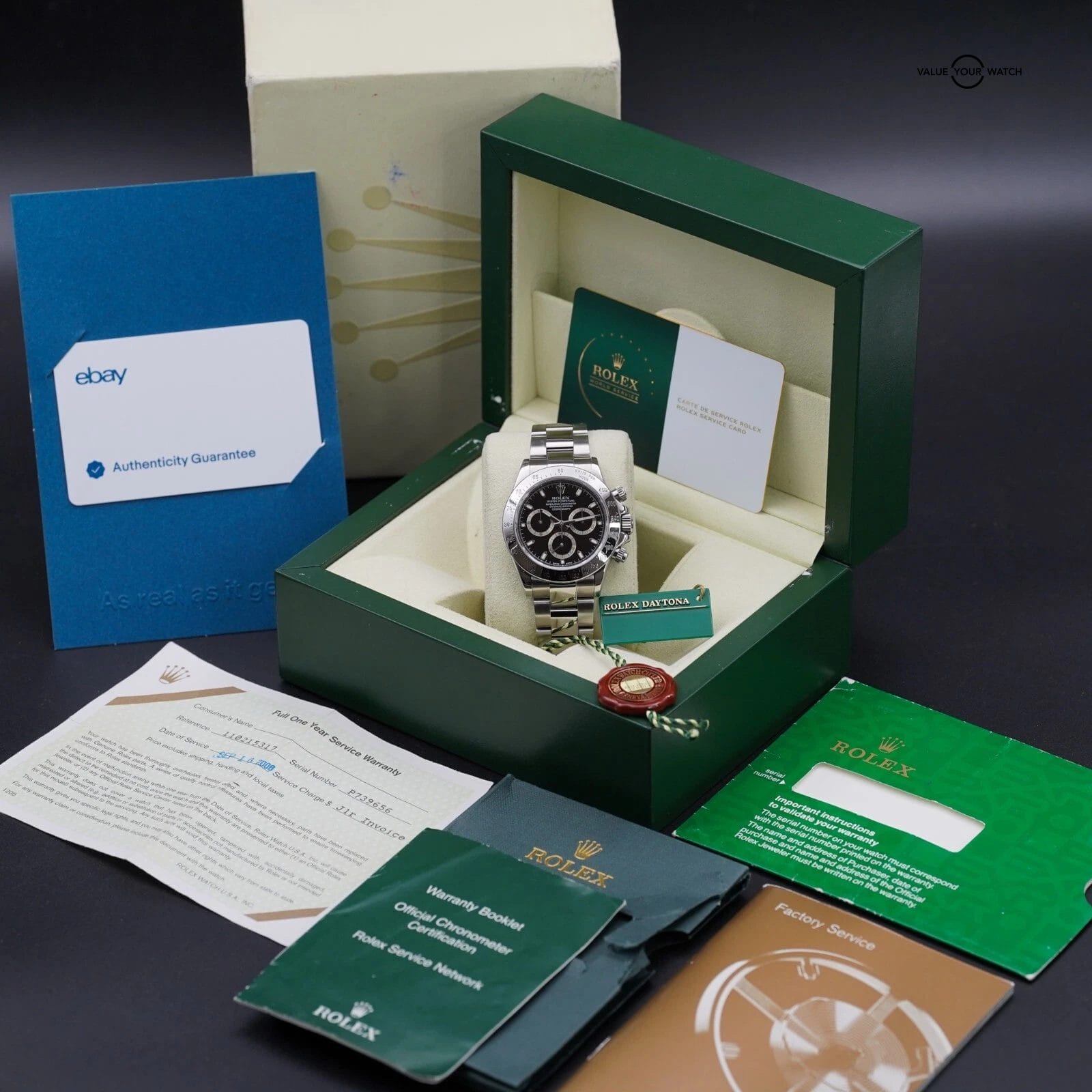 Rolex Daytona 116520 Black Dial Stainless Steel - SERVICED - WARRANTY 2027 - Image 3