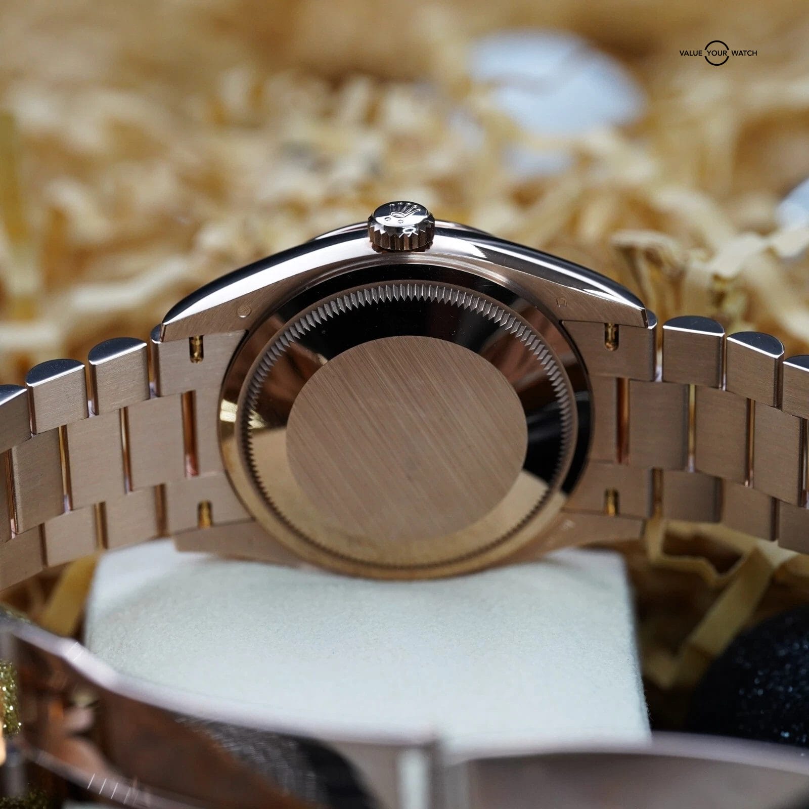 Rolex Day Date President 128235 - Eisenkiesel Diamond 18k Rose Gold 36 COMPLETE - Image 4