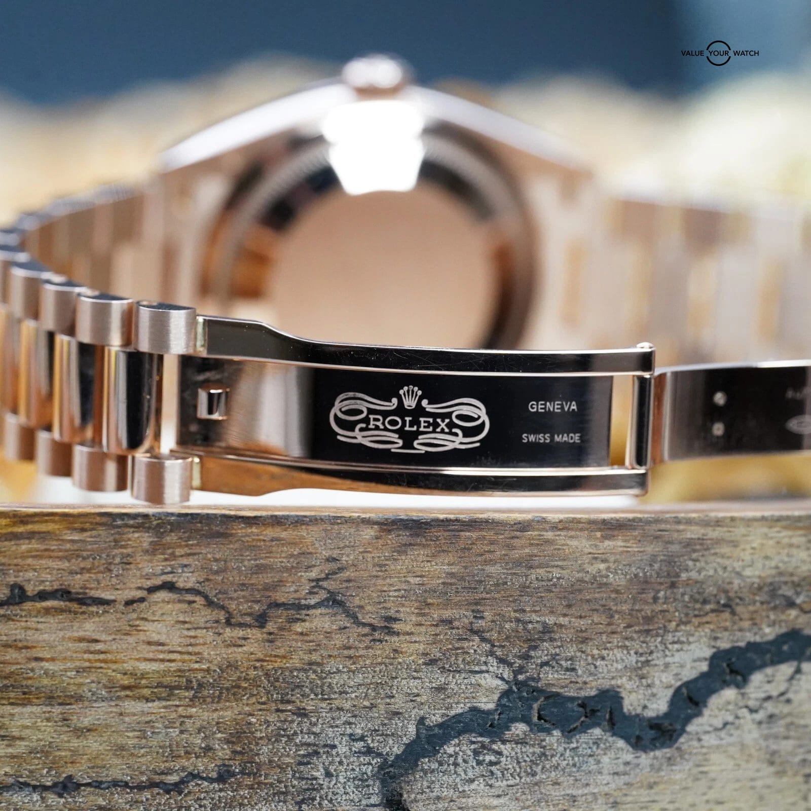 Rolex Day Date President 128235 - Eisenkiesel Diamond 18k Rose Gold 36 COMPLETE - Image 6