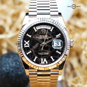 Rolex Day Date President 128235 &#8211; Eisenkiesel Diamond 18k Rose Gold 36 COMPLETE