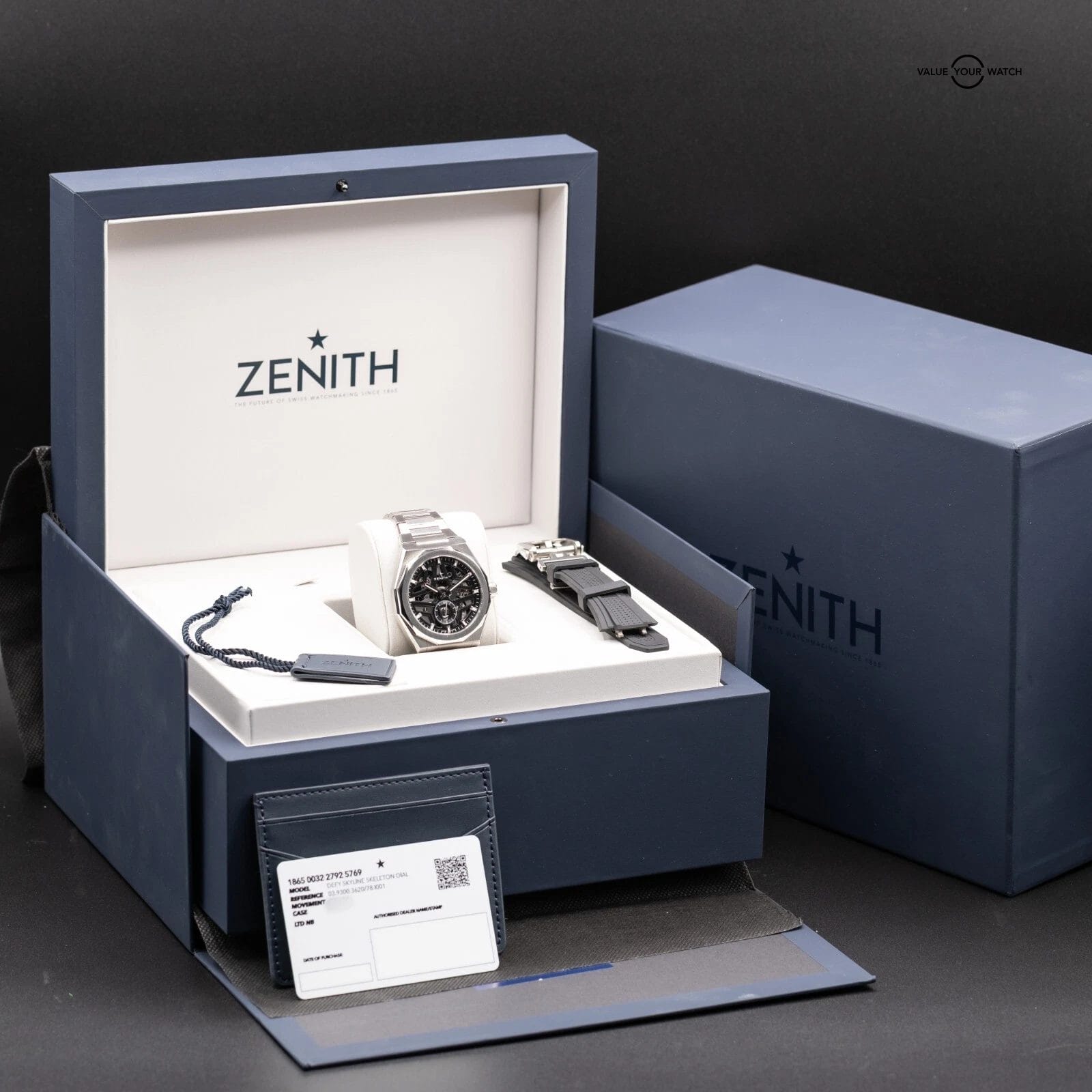 Zenith Defy Skyline Skeleton Black 41mm Watch 03.9300.3620/78.I001 Full Set - Image 2
