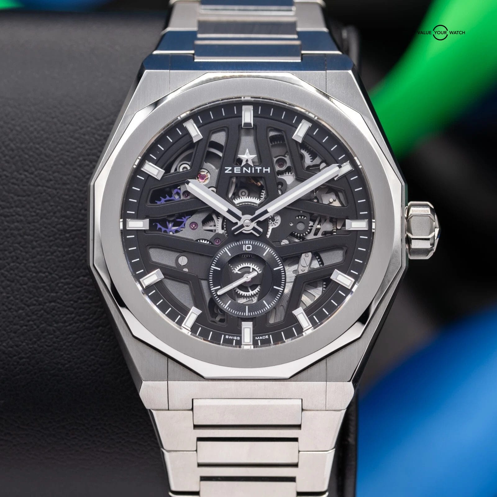 Zenith Defy Skyline Skeleton Black 41mm Watch 03.9300.3620/78.I001 Full Set