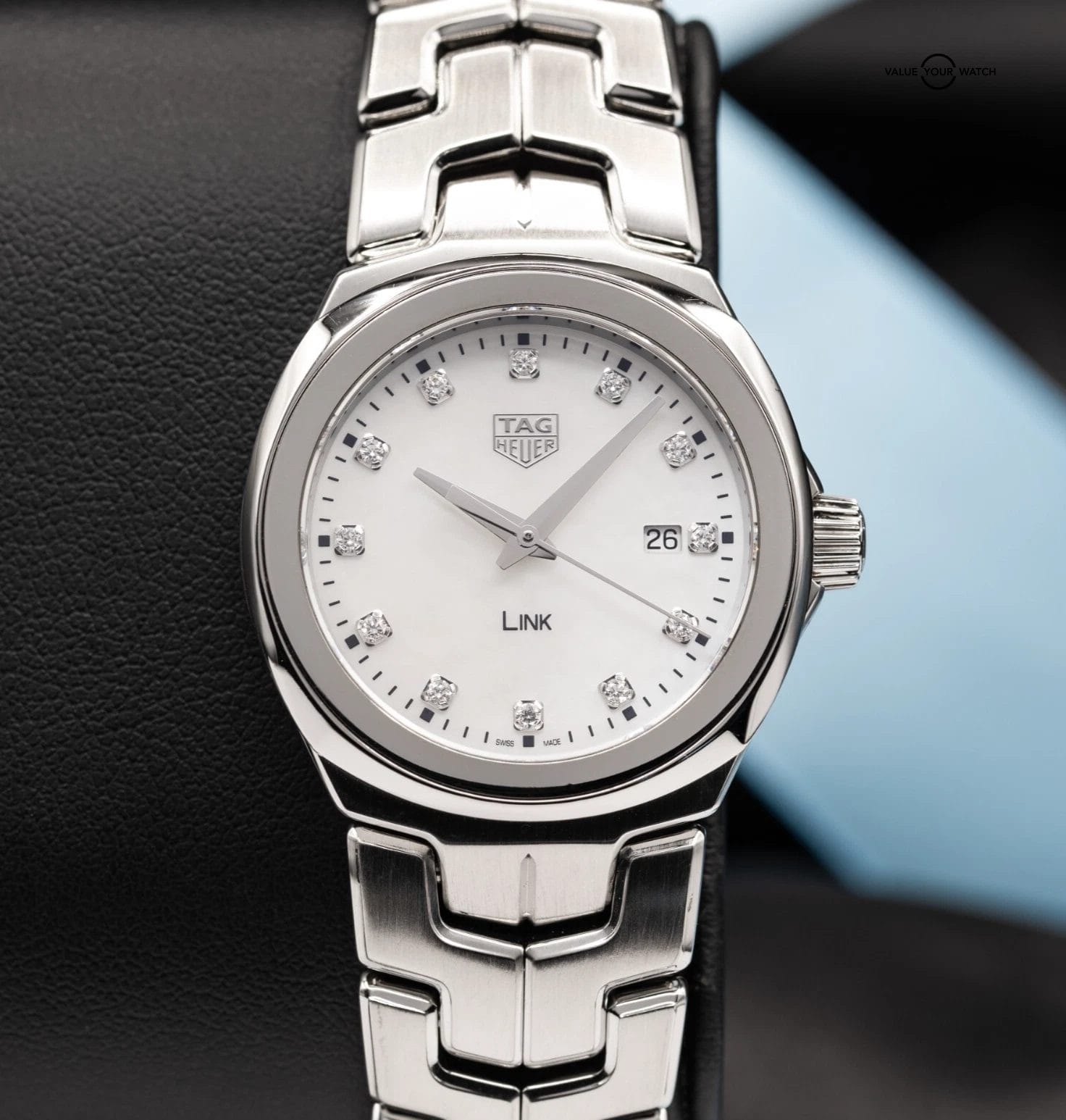 TAG Heuer Link Lady Mother of Pearl & Diamonds Women's Watch 32mm WBC1312.BA0600