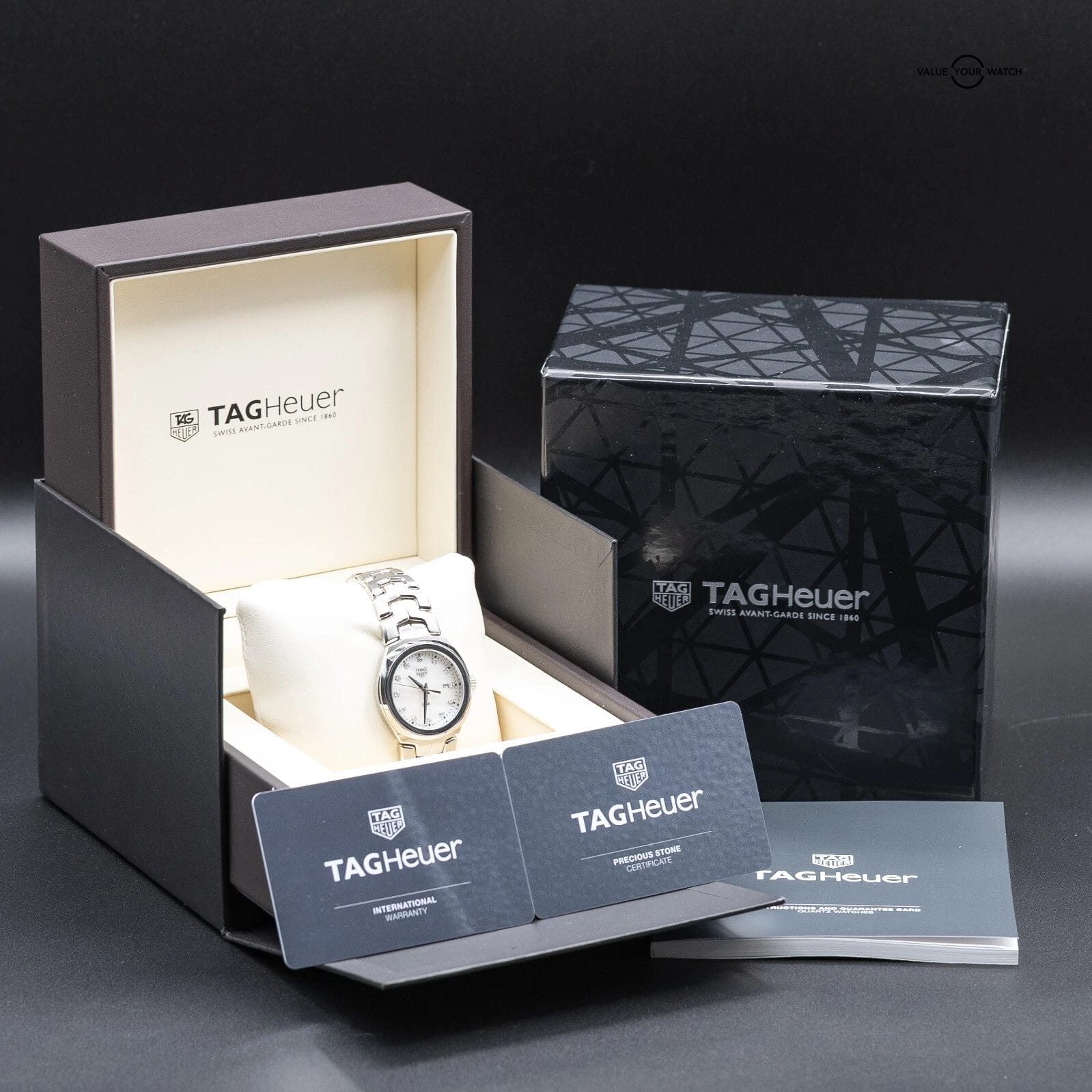 TAG Heuer Link Lady Mother of Pearl & Diamonds Women's Watch 32mm WBC1312.BA0600 - Image 2