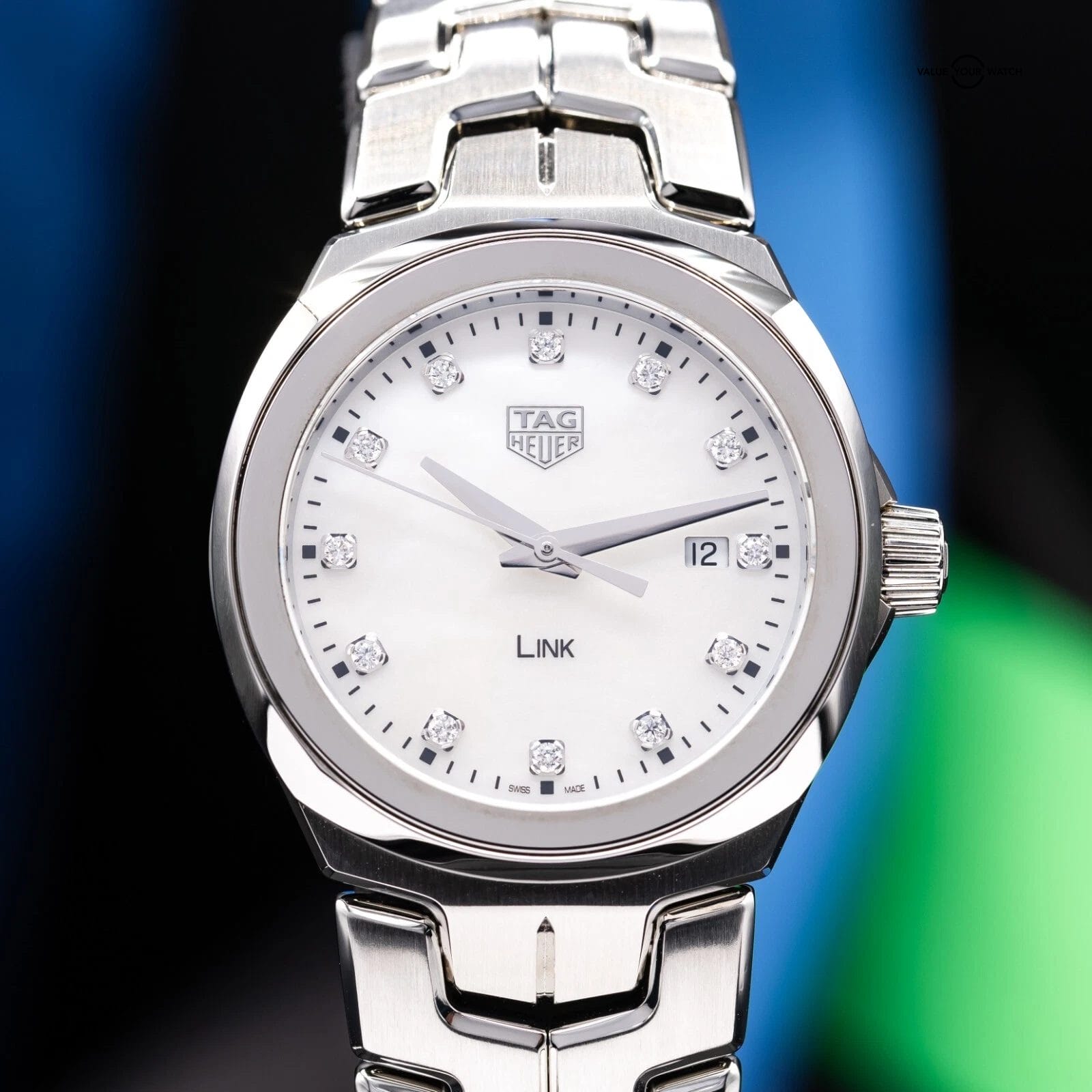 TAG Heuer Link Lady Mother of Pearl & Diamonds Women's Watch 32mm WBC1312.BA0600