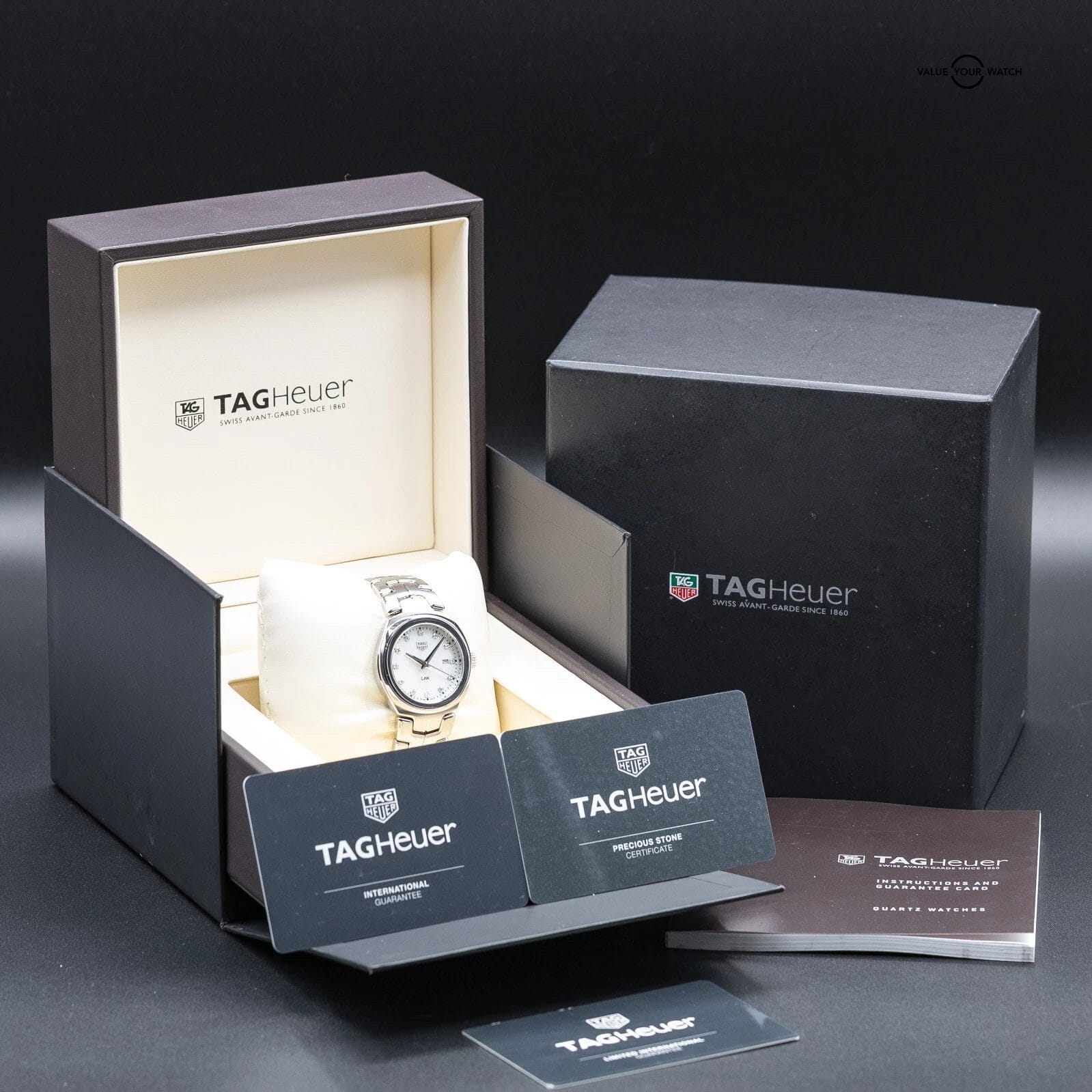 TAG Heuer Link Lady Mother of Pearl & Diamonds Women's Watch 32mm WBC1312.BA0600 - Image 11