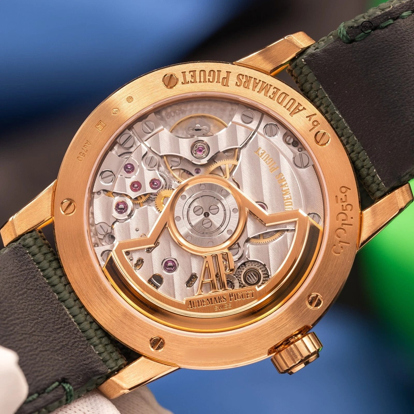 Audemars Piguet Code 11.59 18K Rose Gold Green Men's Watch -15210OR.OO.A056KB.01 - Image 3