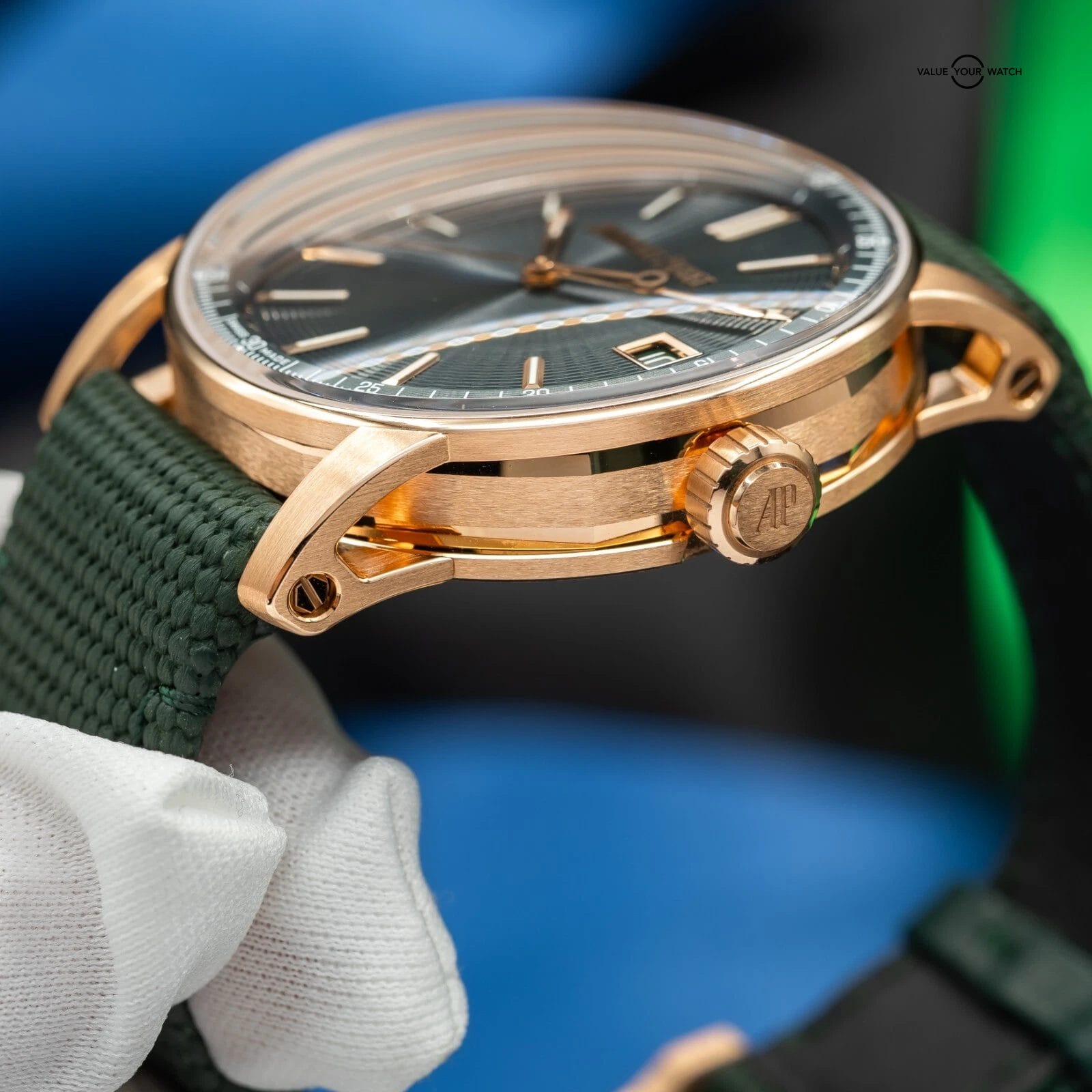 Audemars Piguet Code 11.59 18K Rose Gold Green Men's Watch -15210OR.OO.A056KB.01 - Image 14