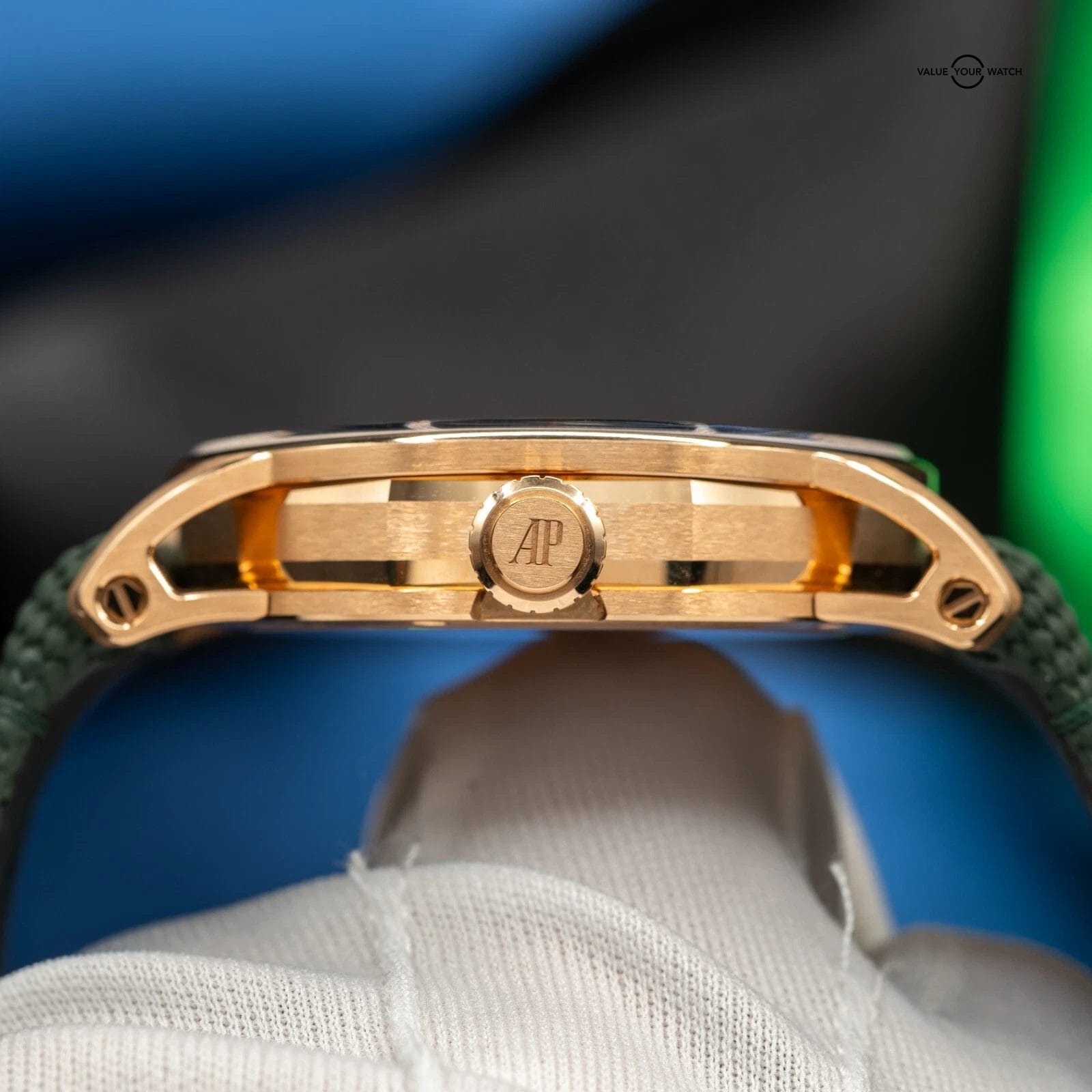 Audemars Piguet Code 11.59 18K Rose Gold Green Men's Watch -15210OR.OO.A056KB.01 - Image 11