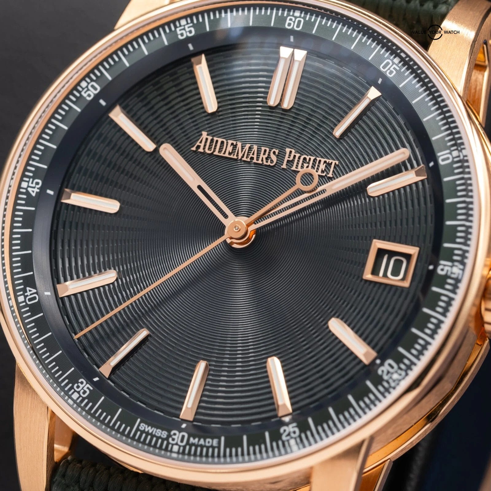 Audemars Piguet Code 11.59 18K Rose Gold Green Men's Watch -15210OR.OO.A056KB.01 - Image 13