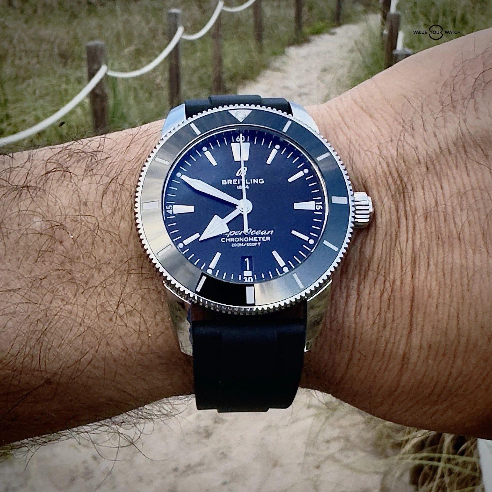 Breitling Superocean Heritage 44MM AB2030 Box & Card Steel Bracelet, Extra Strap - Image 4