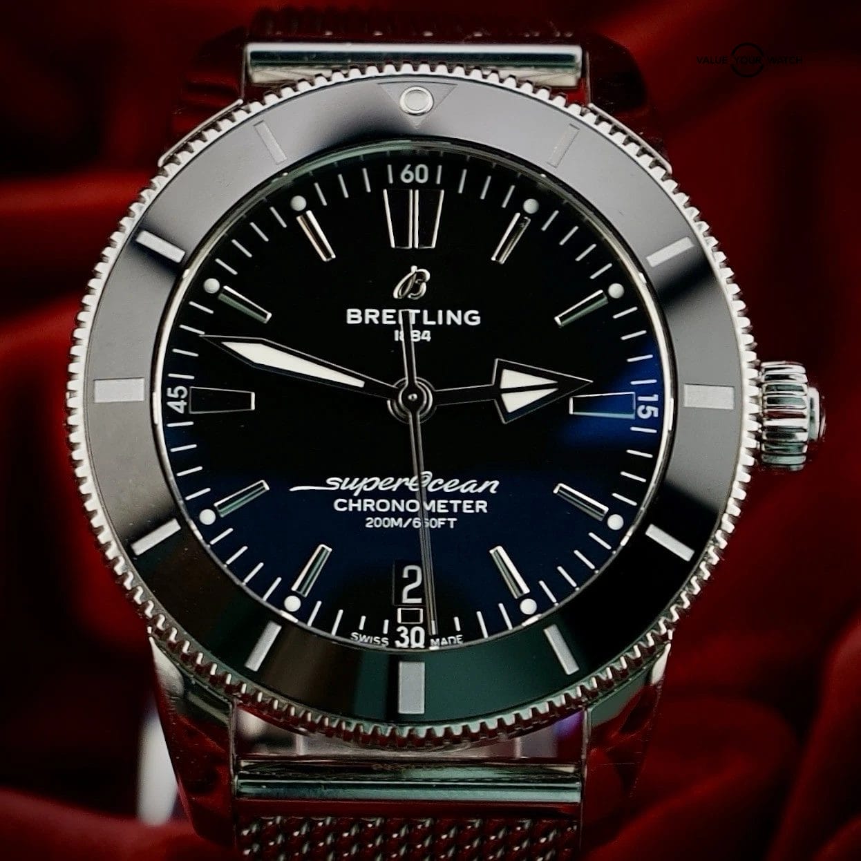 Breitling Superocean Heritage 44MM AB2030 Box & Card Steel Bracelet, Extra Strap - Image 13