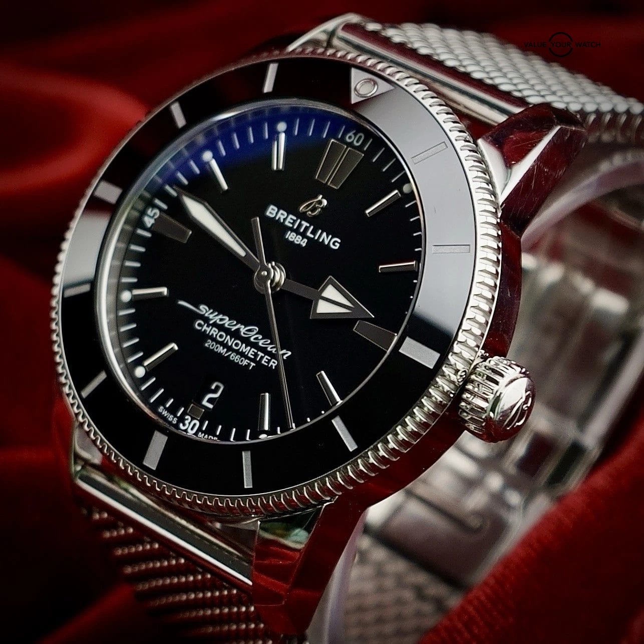 Breitling Superocean Heritage 44MM AB2030 Box & Card Steel Bracelet, Extra Strap - Image 16