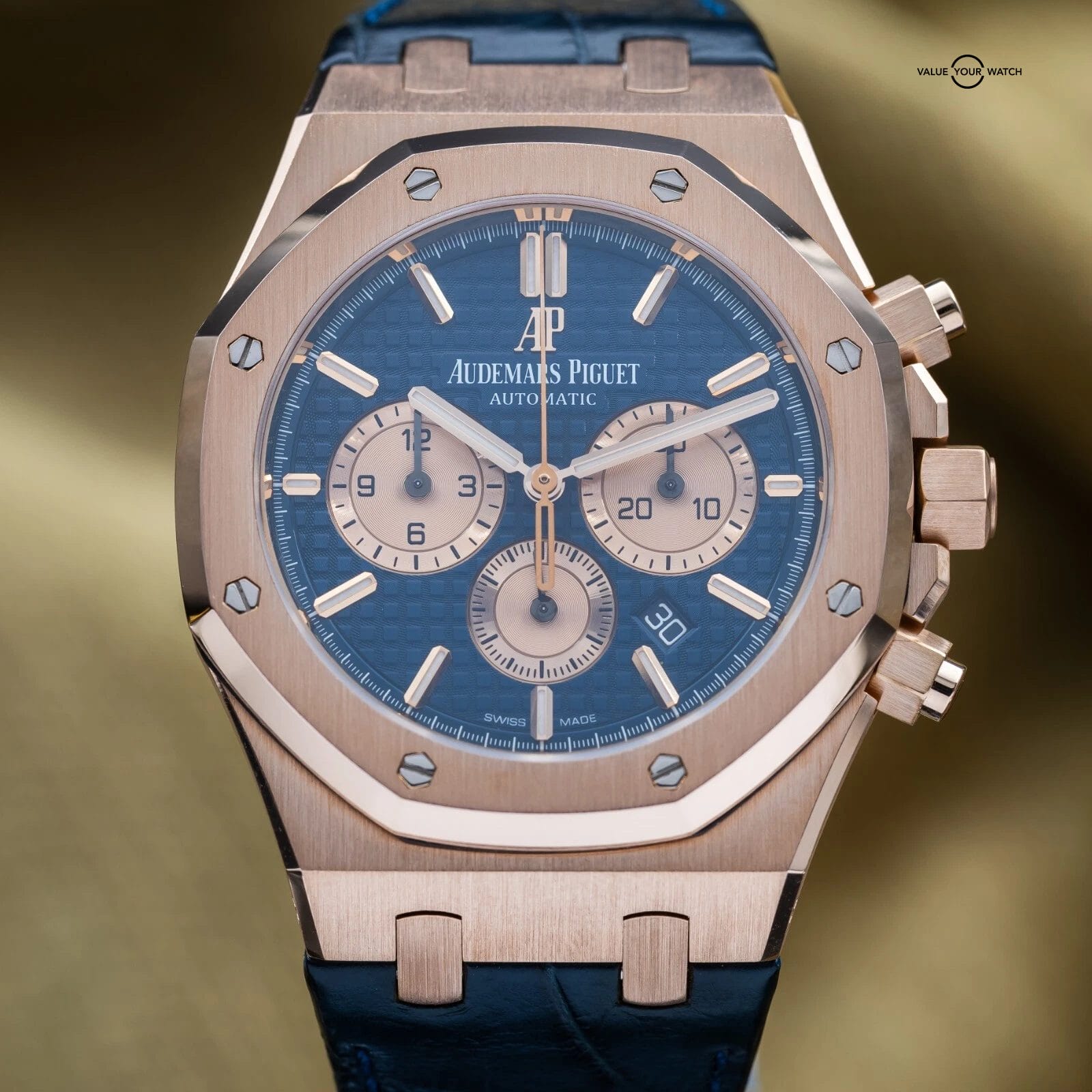 Audemars Piguet Royal Oak Chronograph 41mm Rose Gold 26331OR Blue Dial Full Set