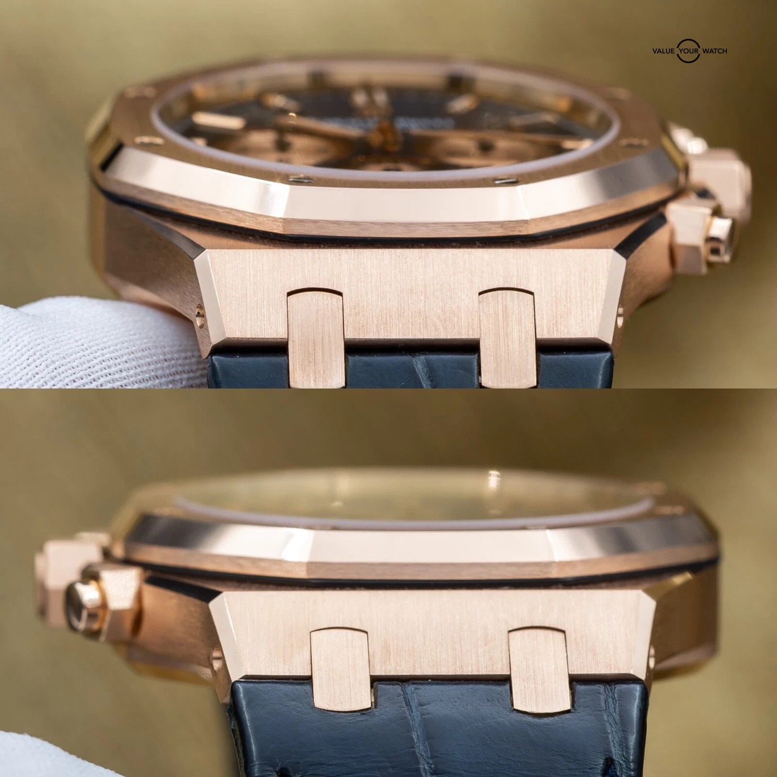 Audemars Piguet Royal Oak Chronograph 41mm Rose Gold 26331OR Blue Dial Full Set - Image 13