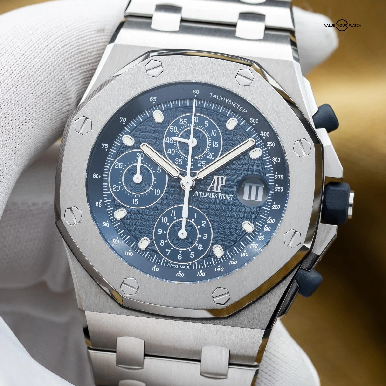 Audemars Piguet Royal Oak Offshore Chrono 42mm Blue “Beast” AP 26237ST Full Set - Image 3