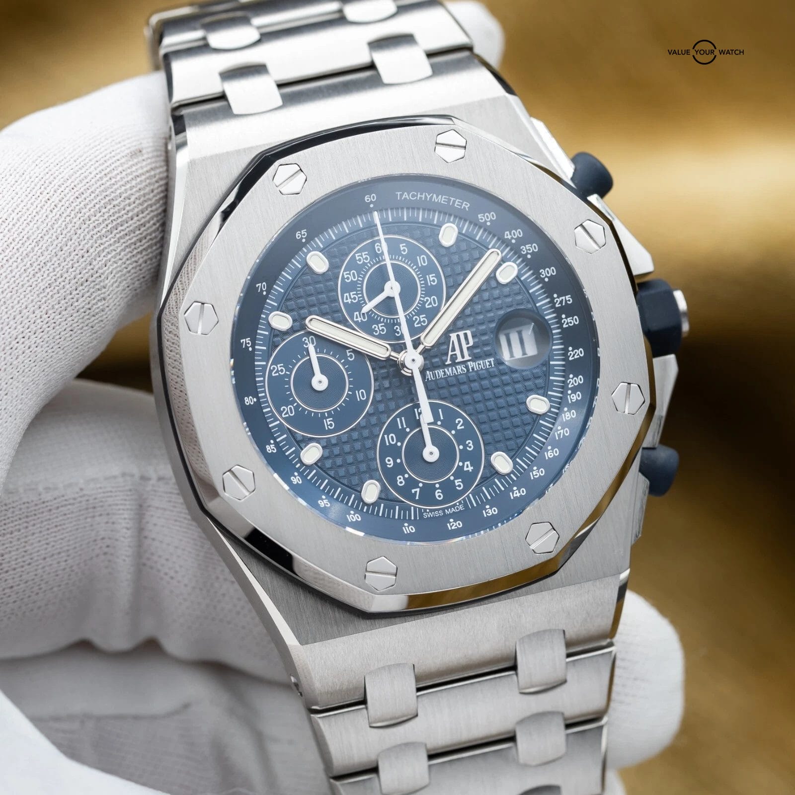 Audemars Piguet Royal Oak Offshore Chrono 42mm Blue “Beast” AP 26237ST Full Set - Image 4