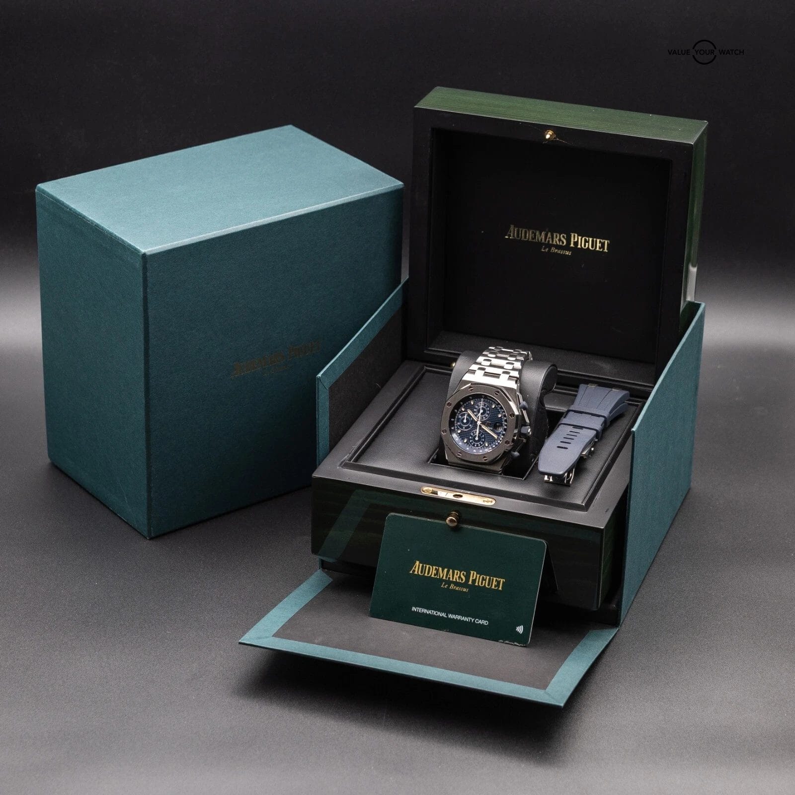 Audemars Piguet Royal Oak Offshore Chrono 42mm Blue “Beast” AP 26237ST Full Set - Image 11