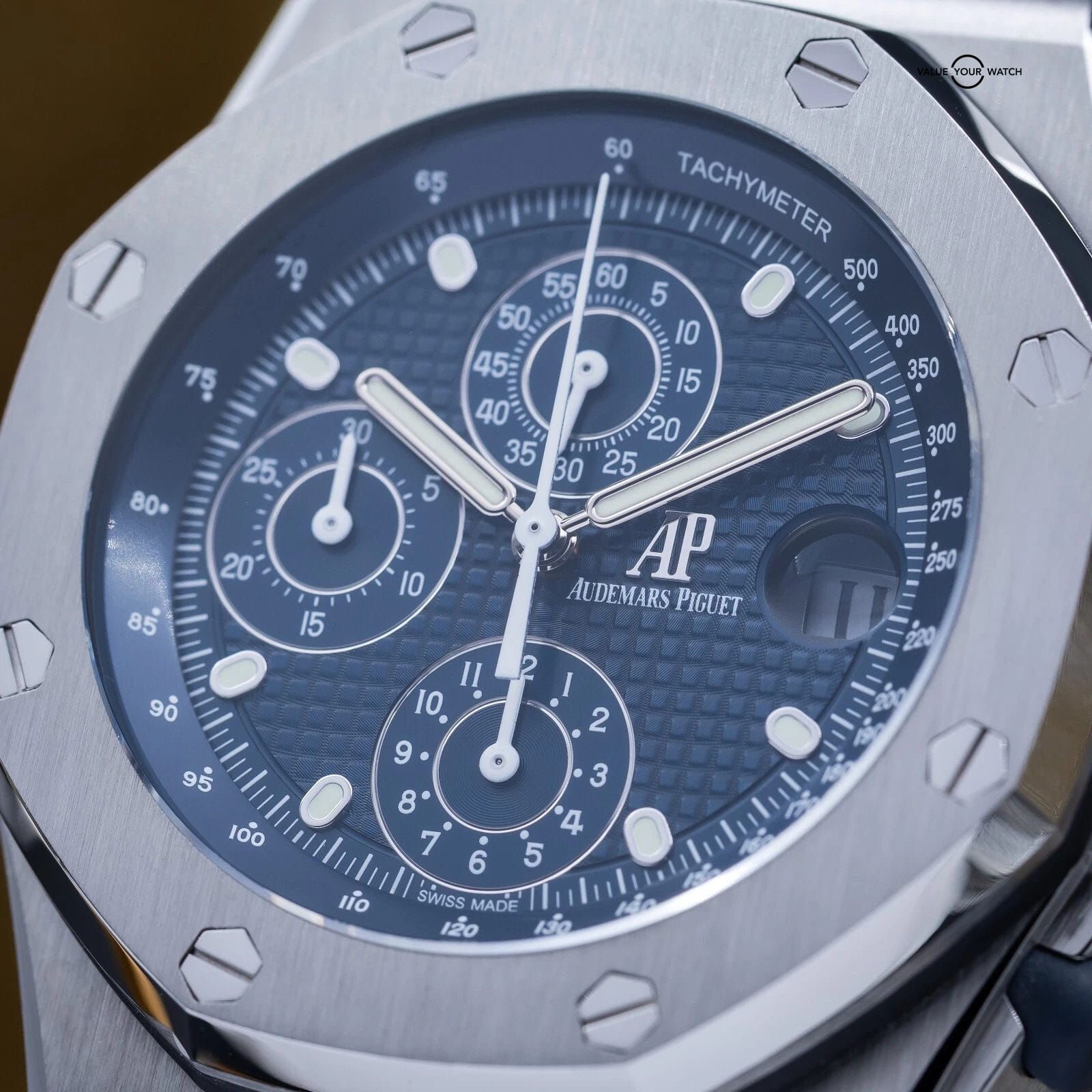 Audemars Piguet Royal Oak Offshore Chrono 42mm Blue “Beast” AP 26237ST Full Set - Image 12