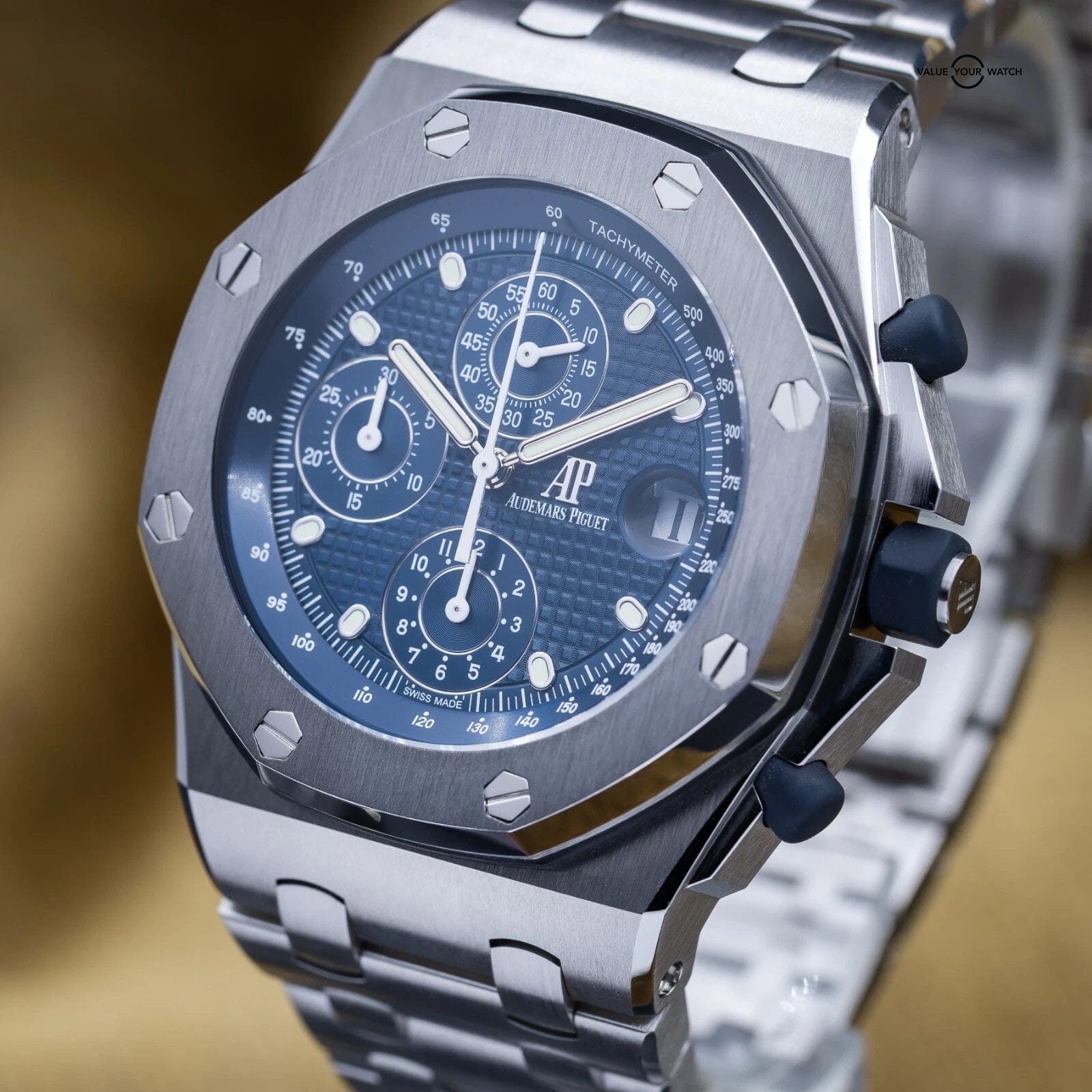 Audemars Piguet Royal Oak Offshore Chrono 42mm Blue “Beast” AP 26237ST Full Set - Image 15