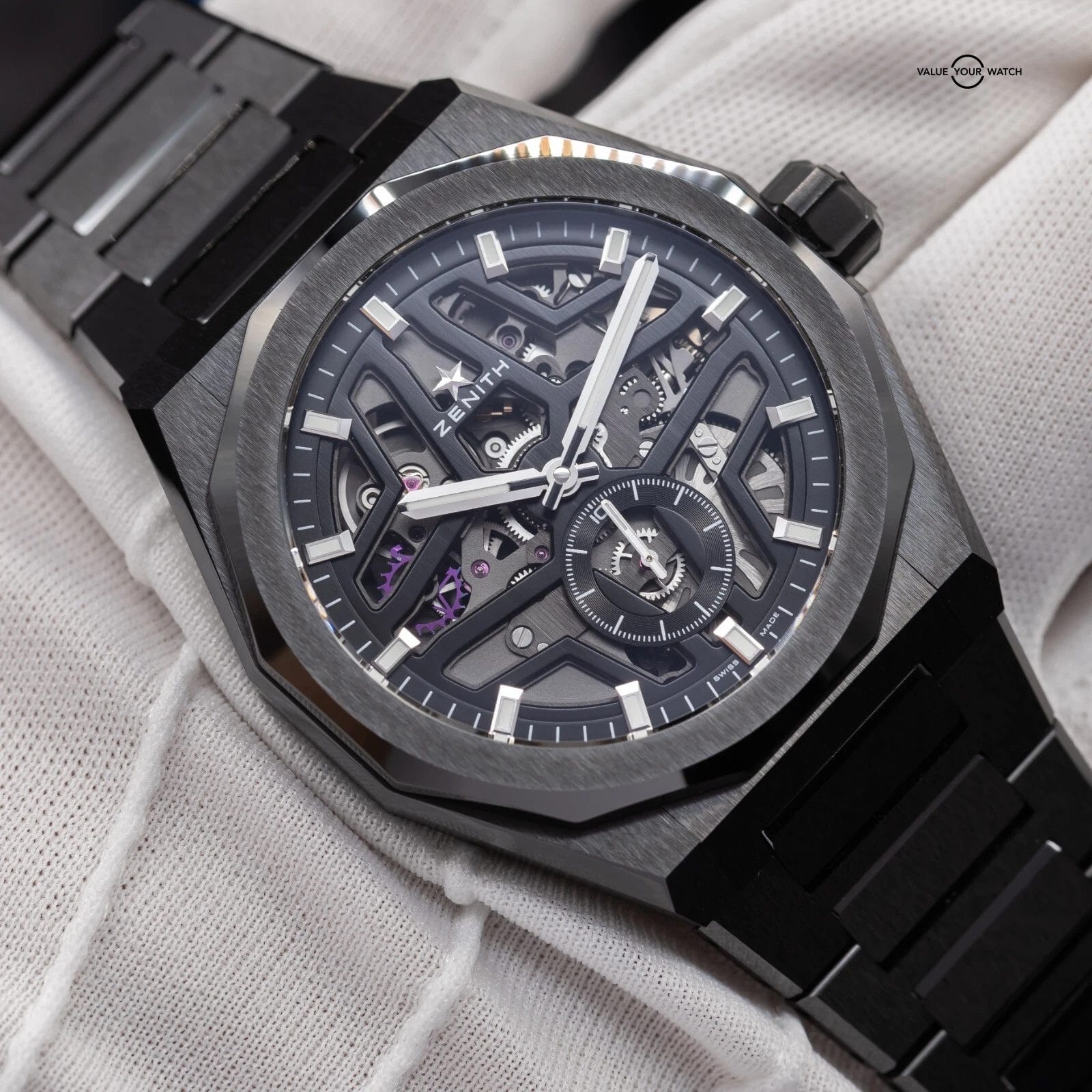 2025 Zenith Defy Skyline Skeleton Ceramic 41mm Men's Watch 49.9300.3620/78.I001 - Image 4