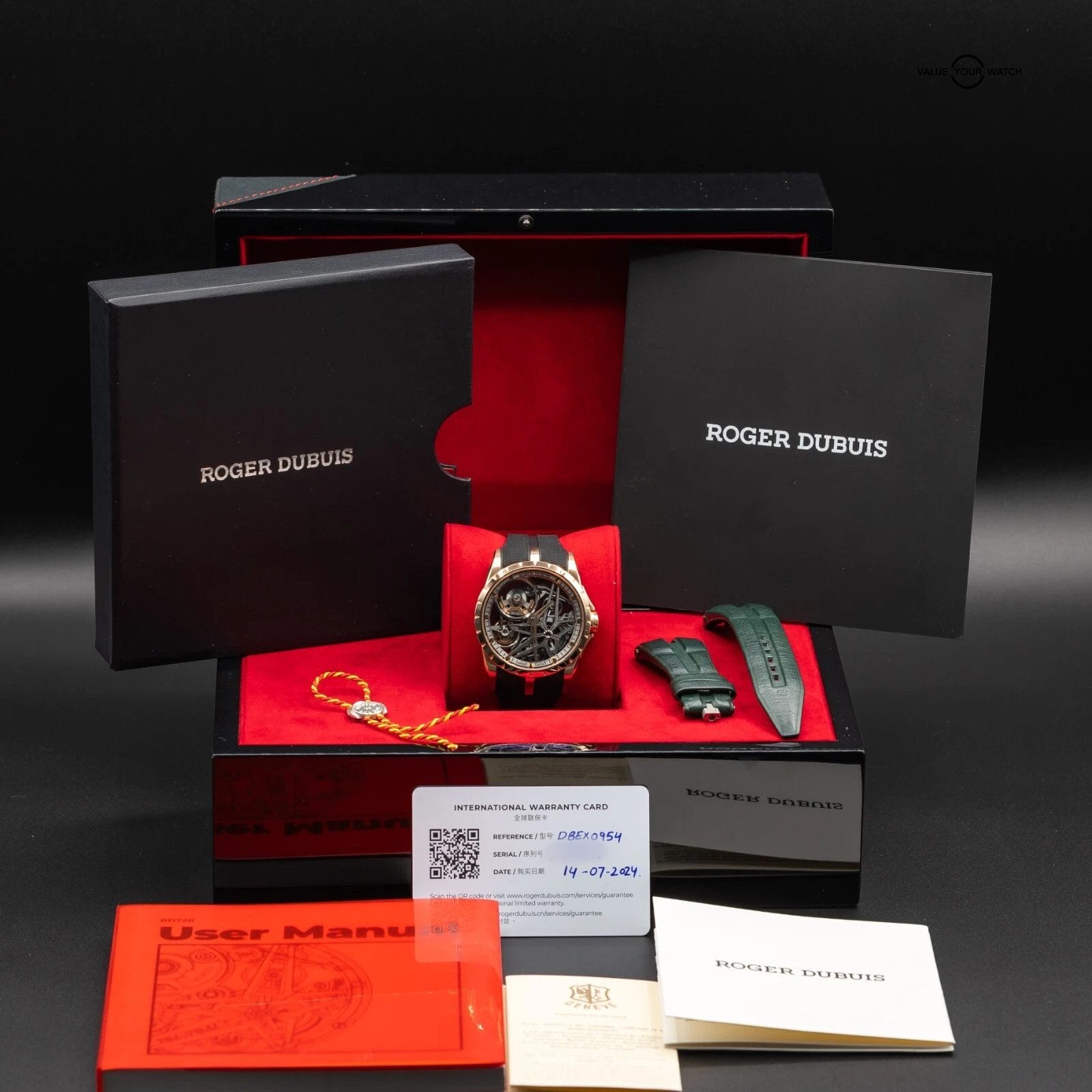 Roger Dubuis Excalibur Monobalancier Skeleton Dial 42mm Rose Gold Mens Watch - Image 2