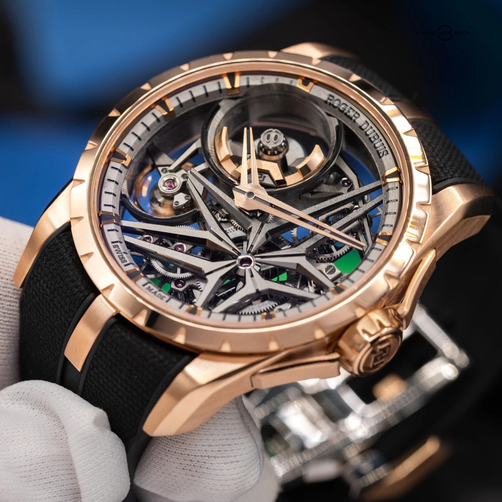 Roger Dubuis Excalibur Monobalancier Skeleton Dial 42mm Rose Gold Mens Watch - Image 8