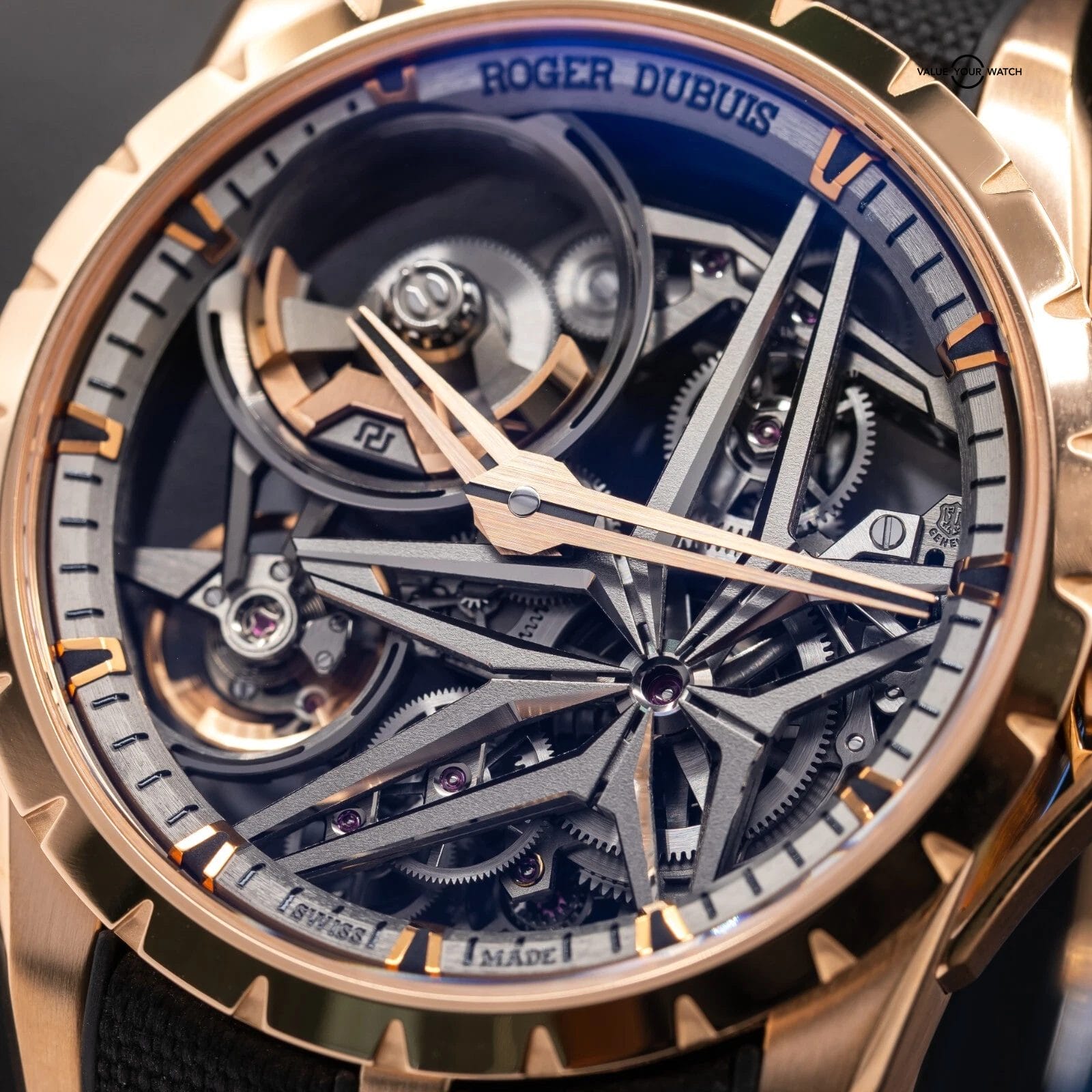 Roger Dubuis Excalibur Monobalancier Skeleton Dial 42mm Rose Gold Mens Watch - Image 14