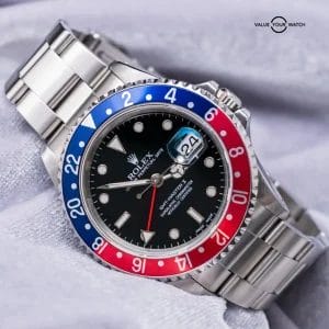 Rolex GMT-Master II Pepsi Bezel SERVICED Black Dial eBay Live 16710