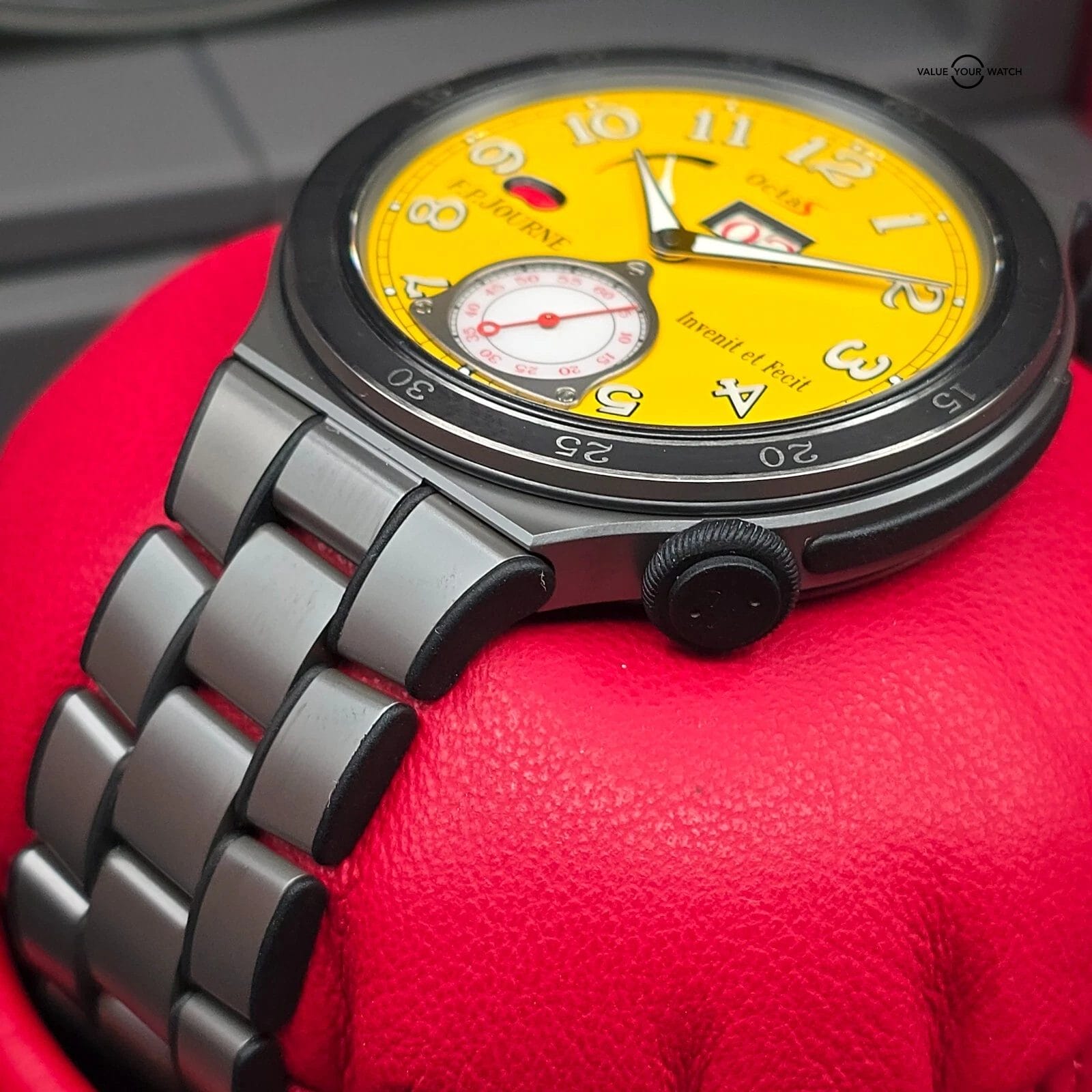 F. P. Journe Octa S Linesport Titanium w/ Yellow dial, rubber bumpers. Full set! - Image 14