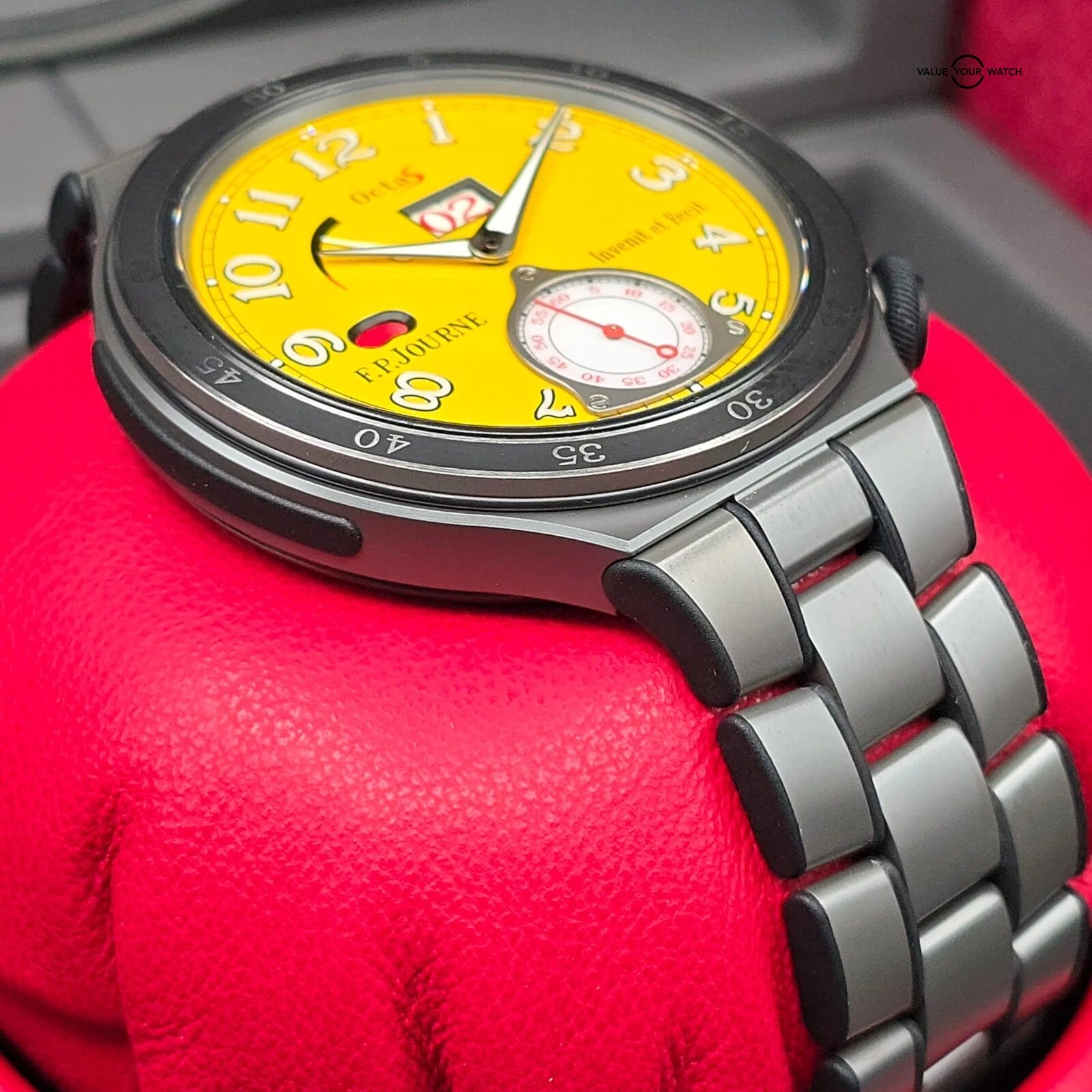 F. P. Journe Octa S Linesport Titanium w/ Yellow dial, rubber bumpers. Full set! - Image 15