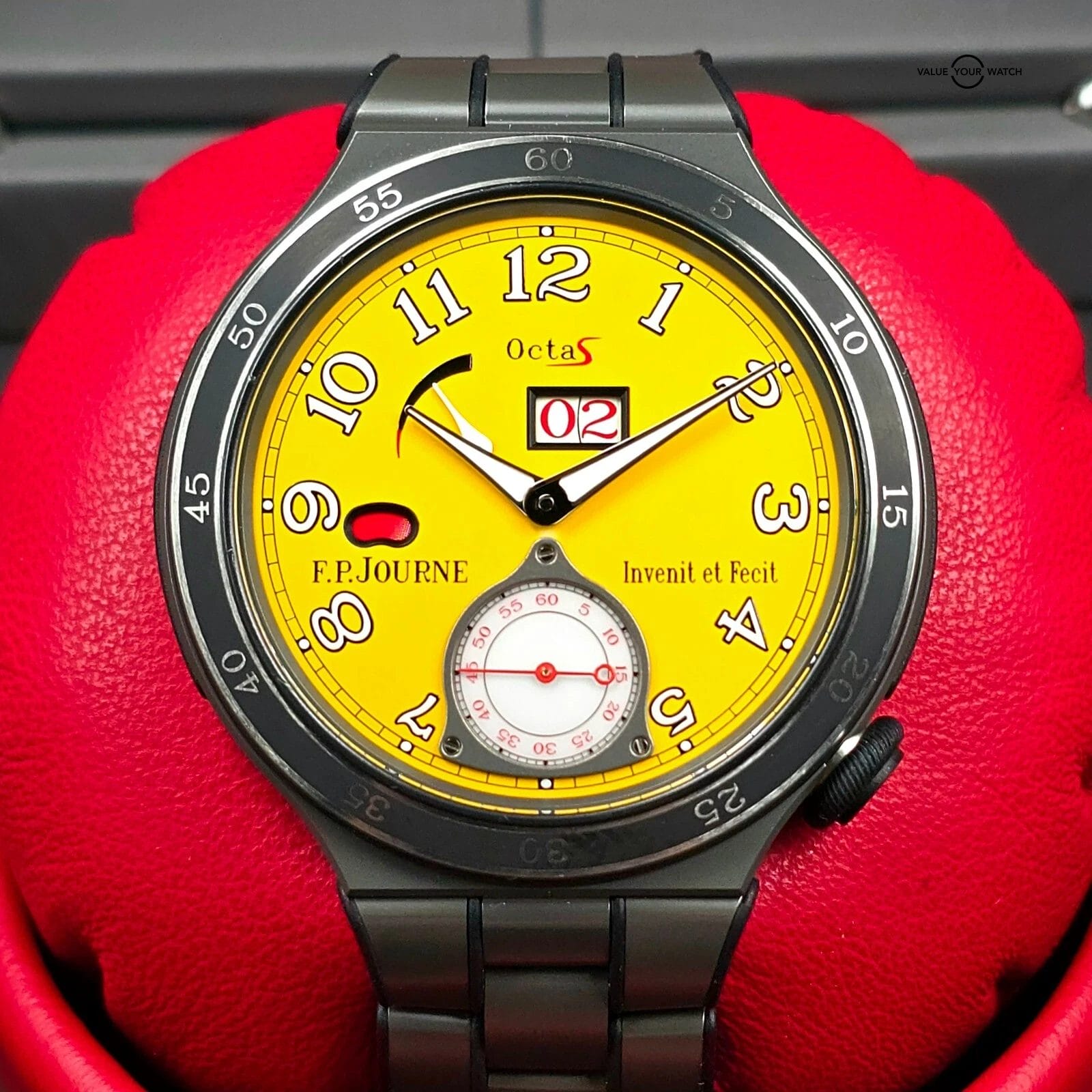 F. P. Journe Octa S Linesport Titanium w/ Yellow dial, rubber bumpers. Full set!