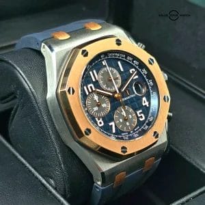 Audemars Piguet Royal Oak Offshore Bucherer Blue 42mm chronograph full Set!