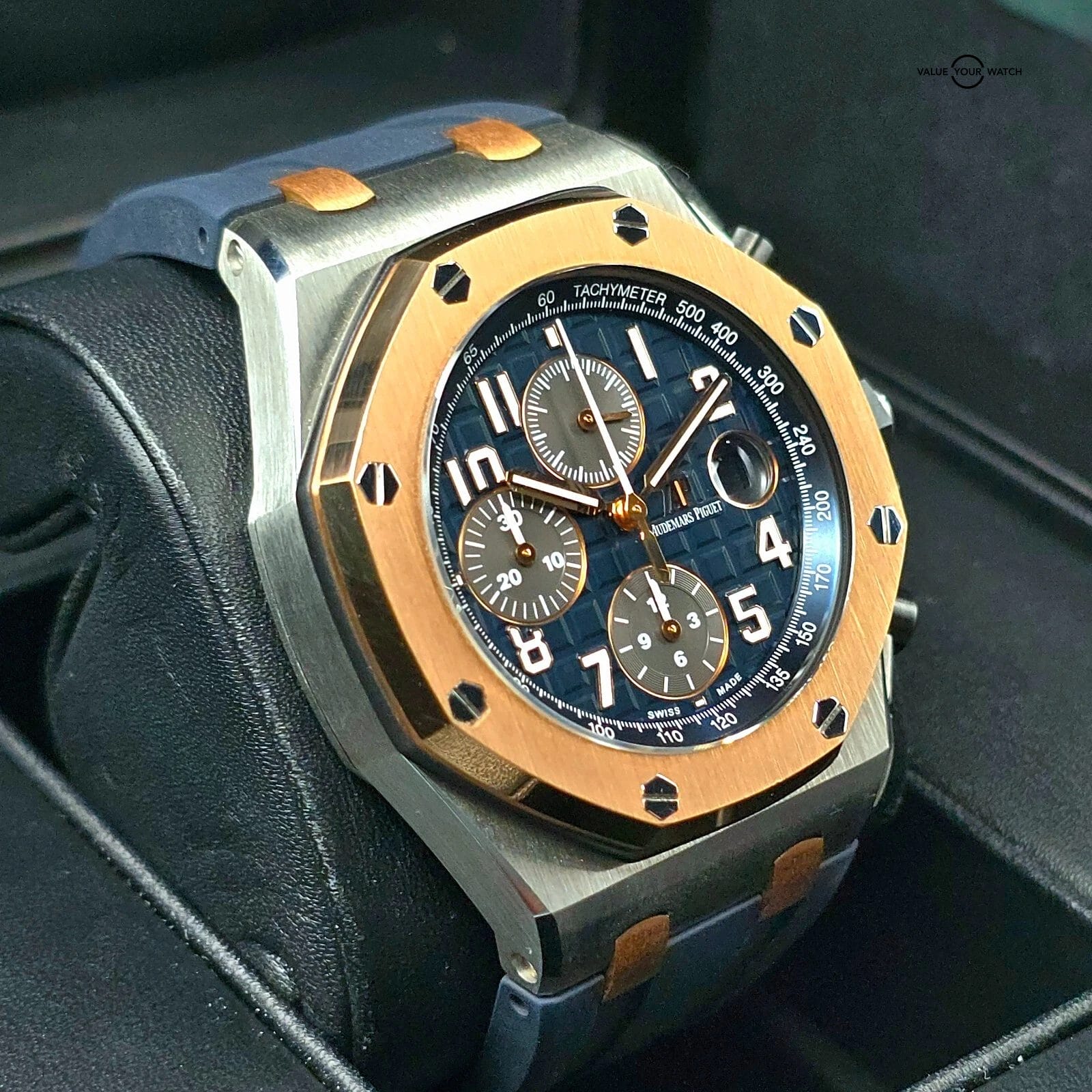 Audemars Piguet Royal Oak Offshore Bucherer Blue 42mm chronograph full Set!