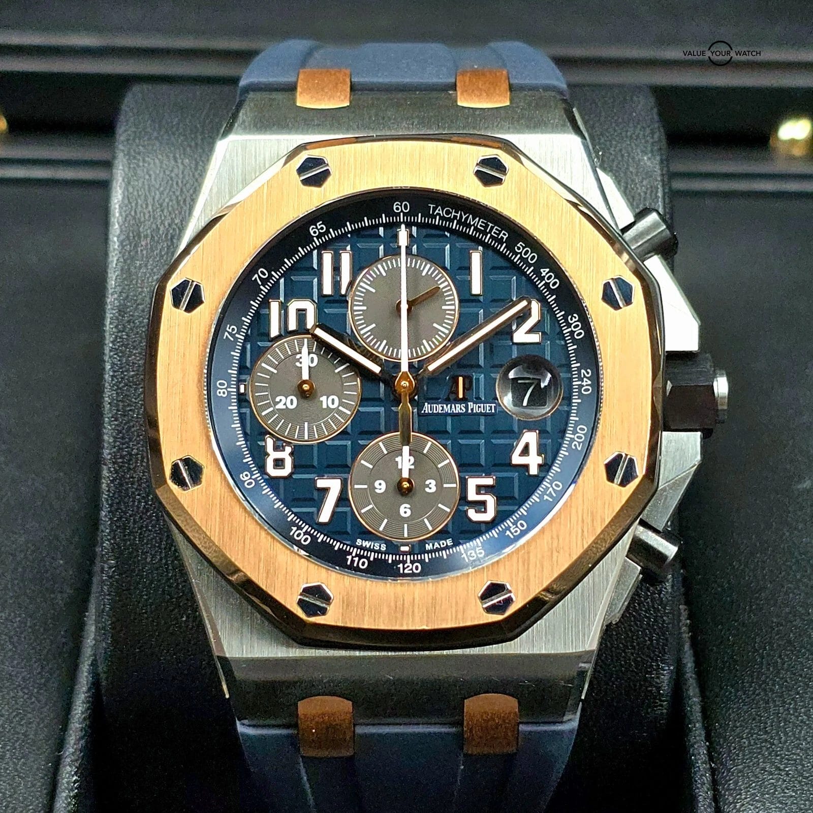 Audemars Piguet Royal Oak Offshore Bucherer Blue 42mm chronograph full Set! - Image 7