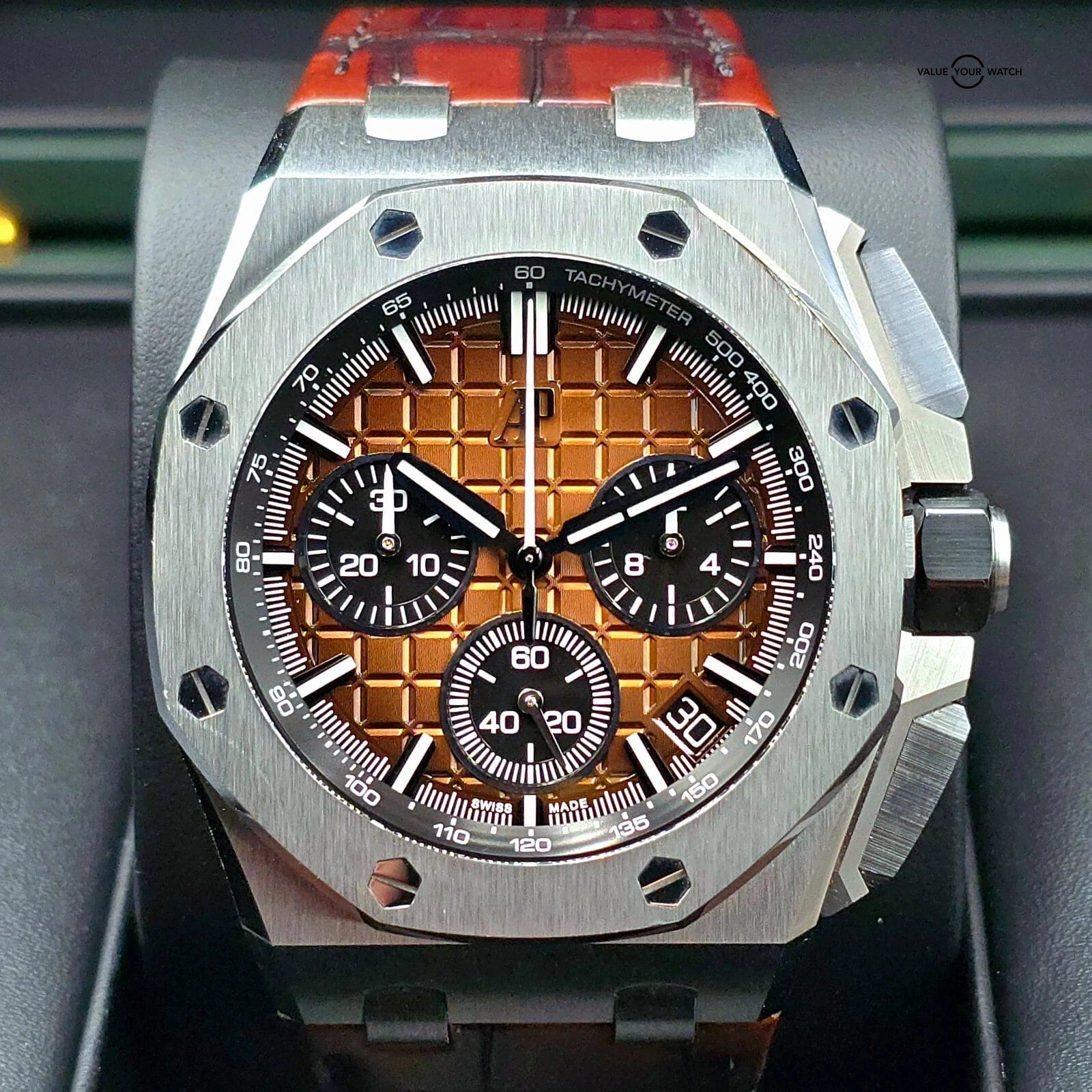 Audemars Piguet Royal Oak Offshore 43mm Havana flyback chronograph full Set!