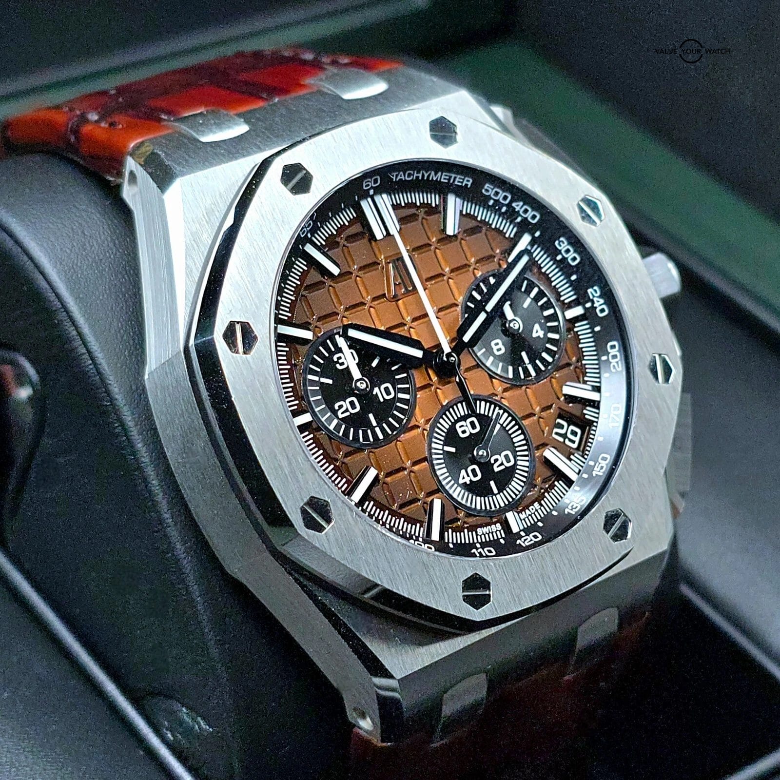 Audemars Piguet Royal Oak Offshore 43mm Havana flyback chronograph full Set! - Image 3
