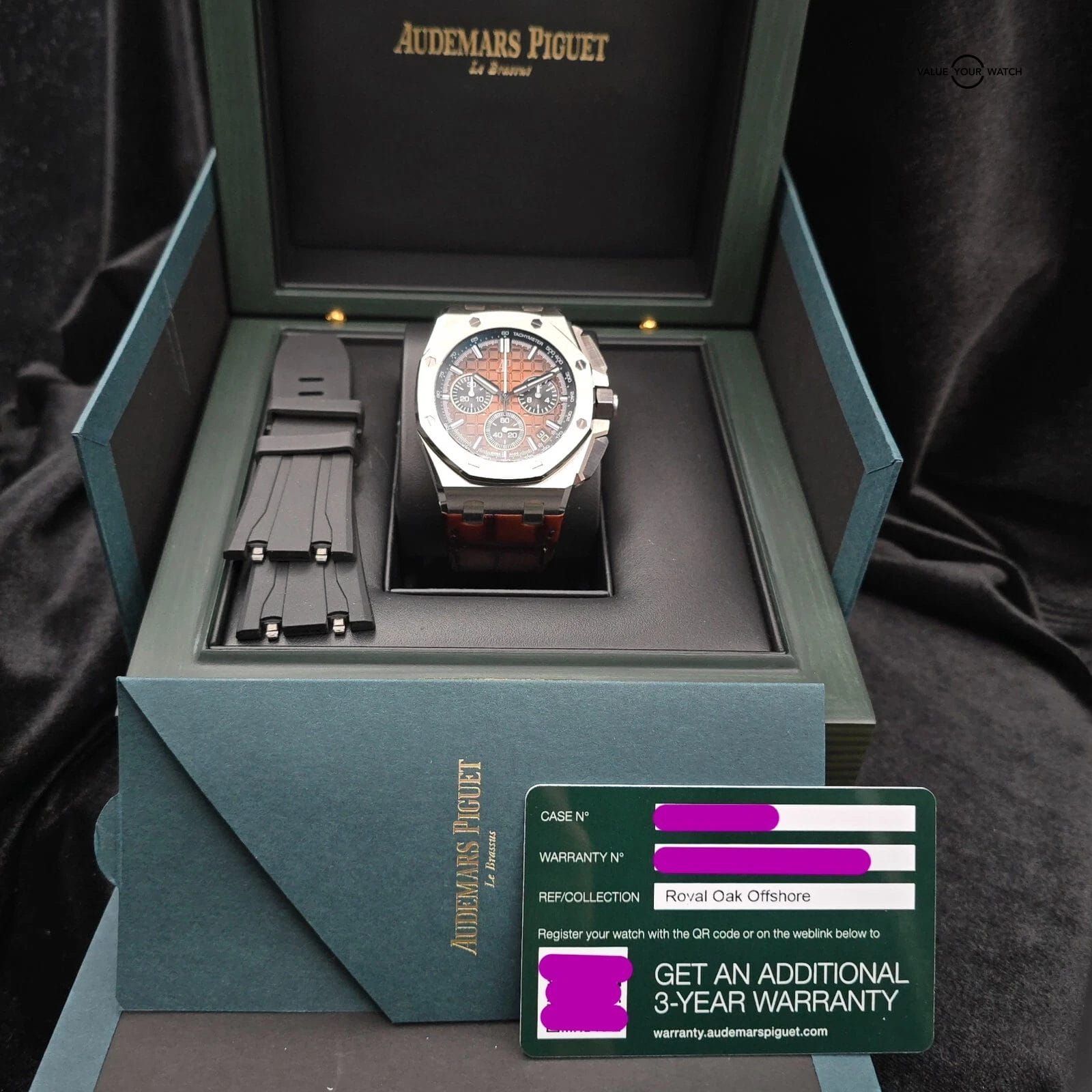 Audemars Piguet Royal Oak Offshore 43mm Havana flyback chronograph full Set! - Image 4
