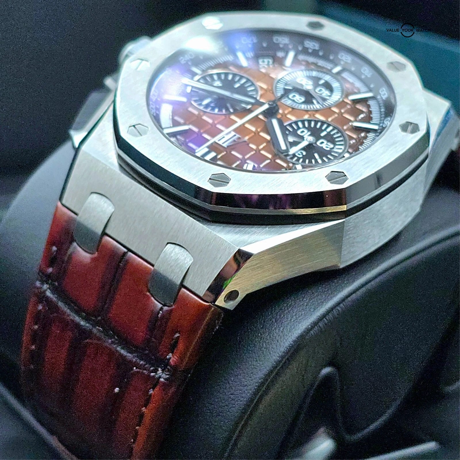 Audemars Piguet Royal Oak Offshore 43mm Havana flyback chronograph full Set! - Image 7