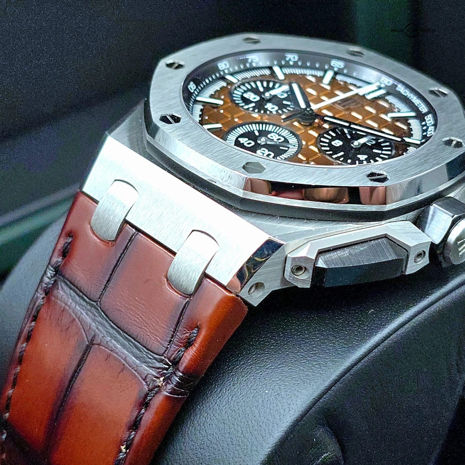 Audemars Piguet Royal Oak Offshore 43mm Havana flyback chronograph full Set! - Image 9