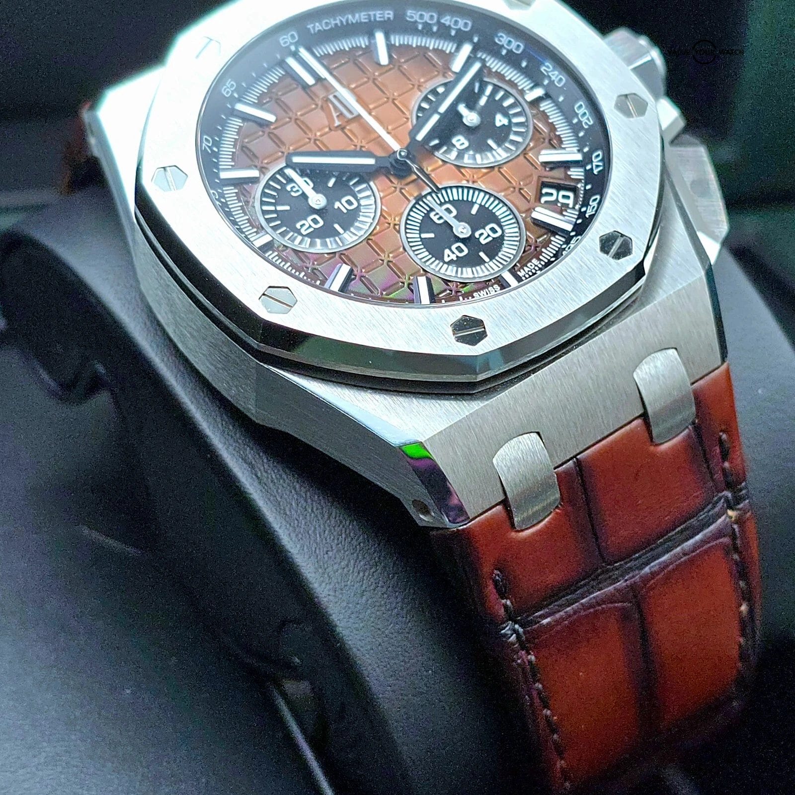 Audemars Piguet Royal Oak Offshore 43mm Havana flyback chronograph full Set! - Image 10