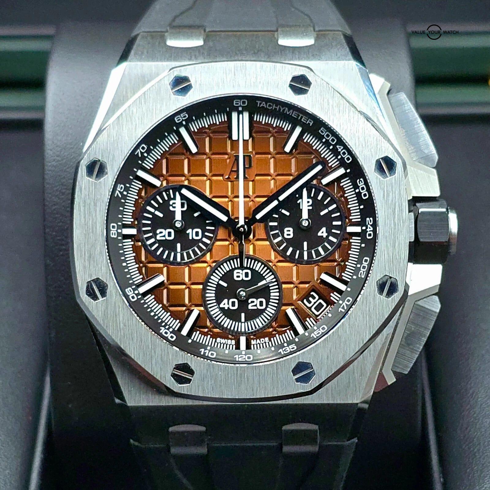 Audemars Piguet Royal Oak Offshore 43mm Havana flyback chronograph full Set! - Image 12