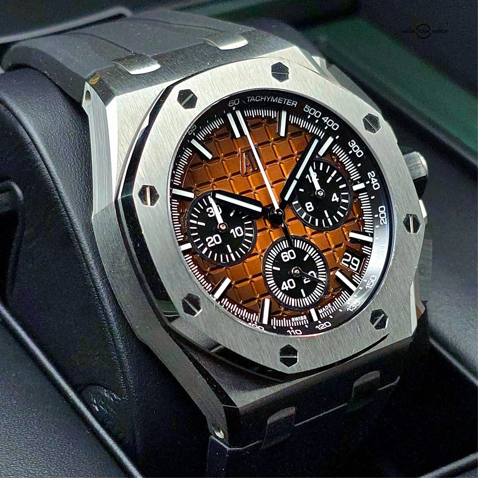 Audemars Piguet Royal Oak Offshore 43mm Havana flyback chronograph full Set! - Image 13